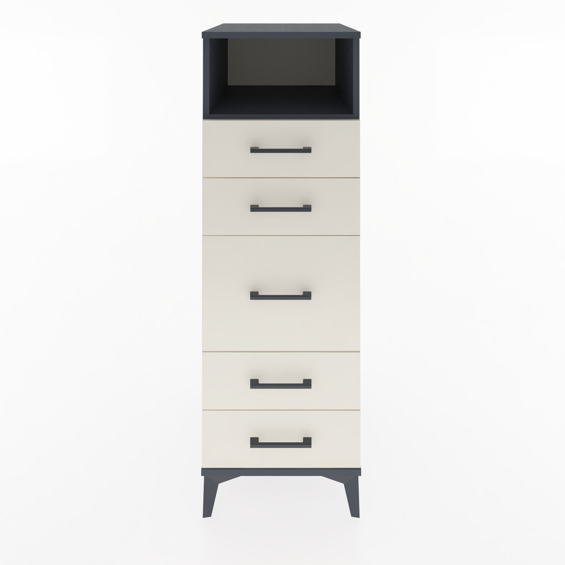 Woodntry Modular Cabinet Anthracite 44x59x122 cm with Drawers and Shelves CR87-2