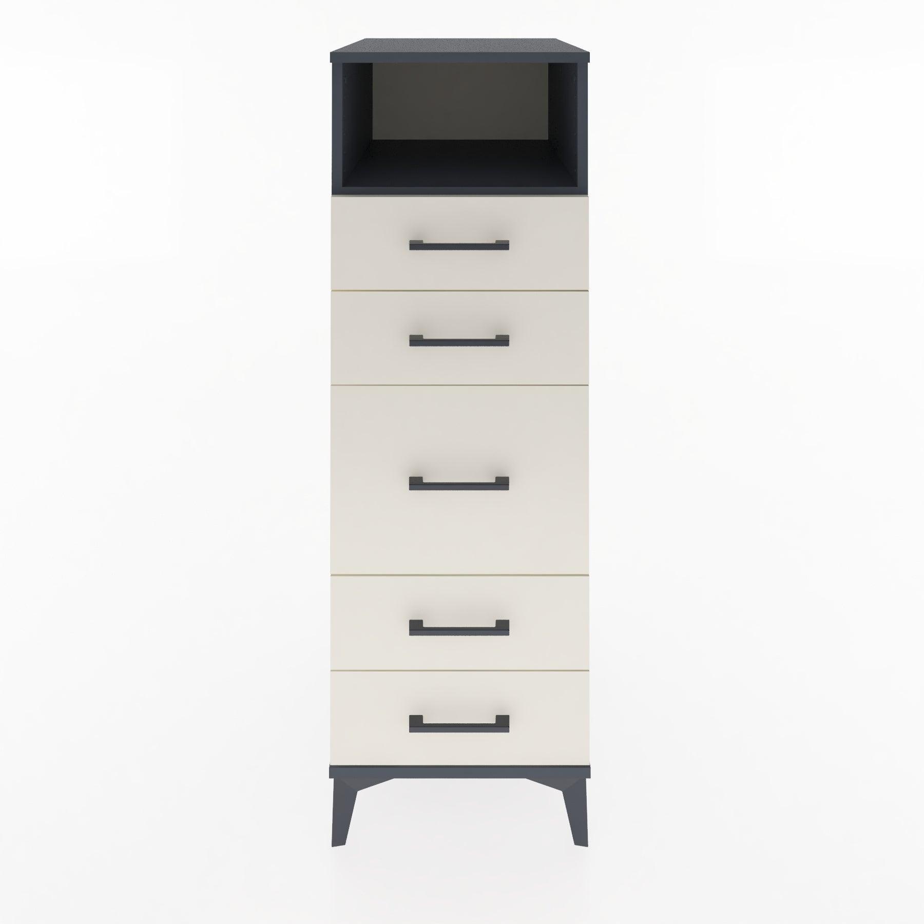 Woodntry Modular Cabinet Anthracite 44x30x122 cm with Drawers and Shelves CR87-2