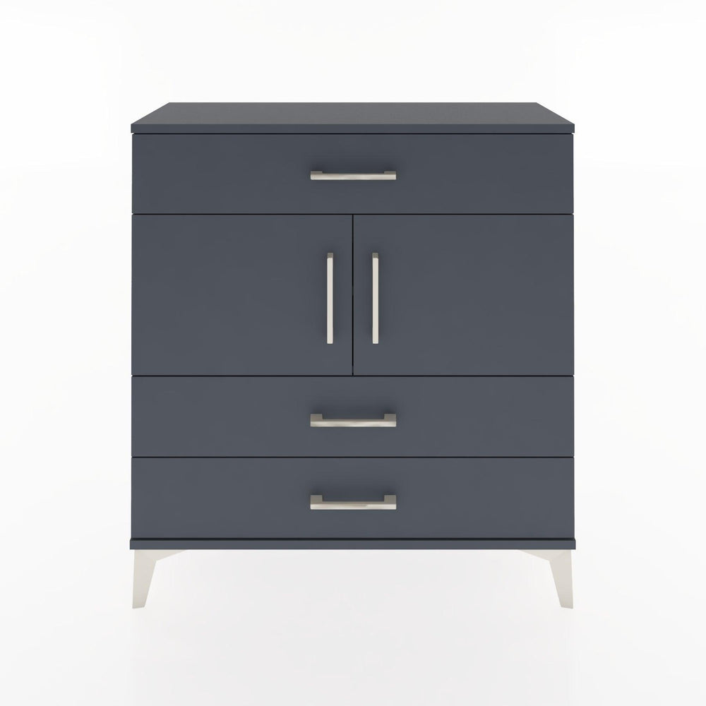 Woodntry Modüler Şifonyer Antrasit 88x30x84 cm Kapaklı ve Çekmeceli KC37-2