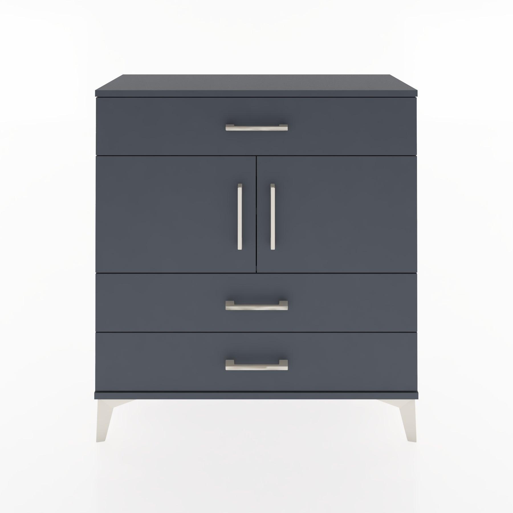 Woodntry Modular Dresser Anthracite 88x30x84 cm with Cover and Drawer KC37-2