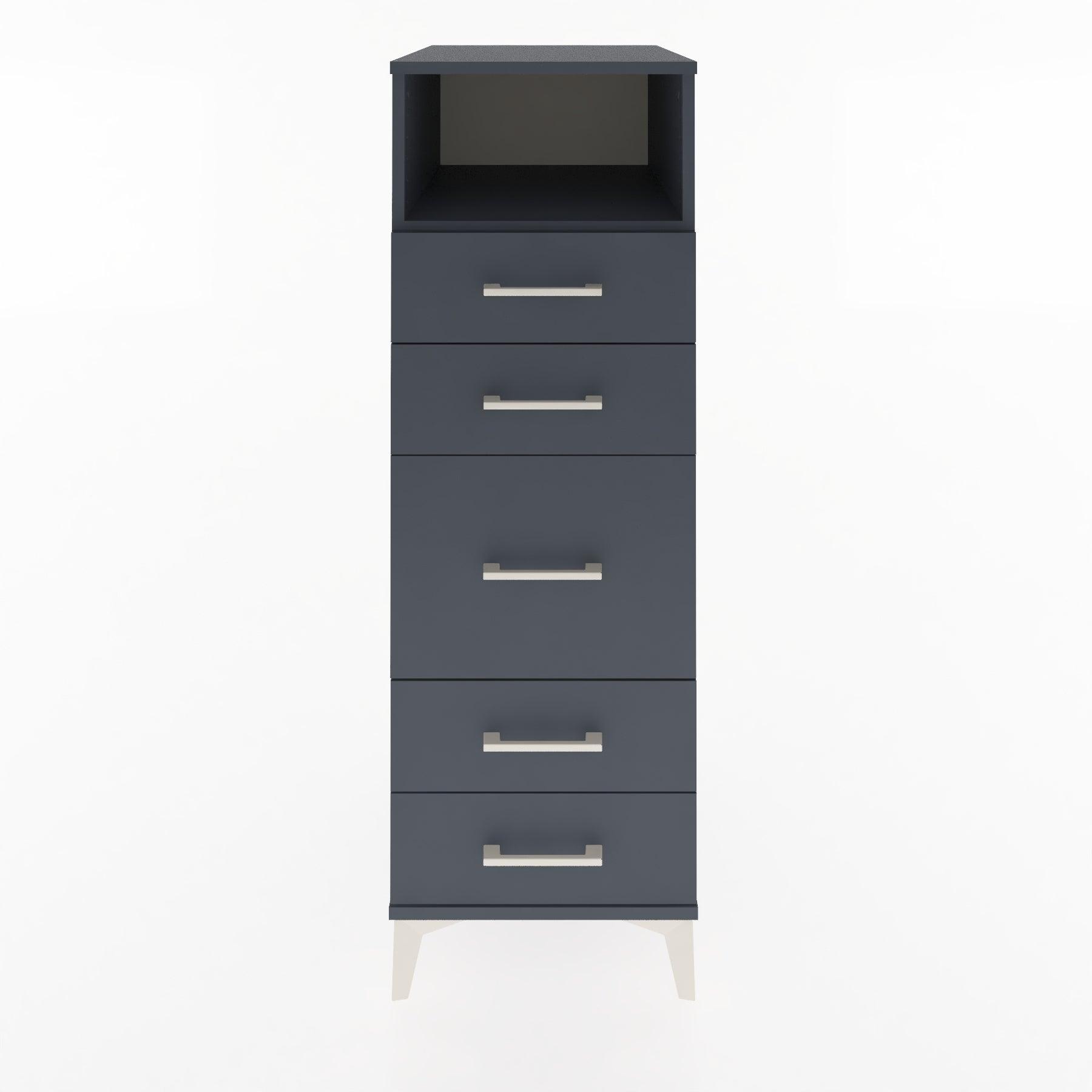 Woodntry Modular Cabinet Anthracite 44x30x122 cm with Drawers and Shelves CR87-2