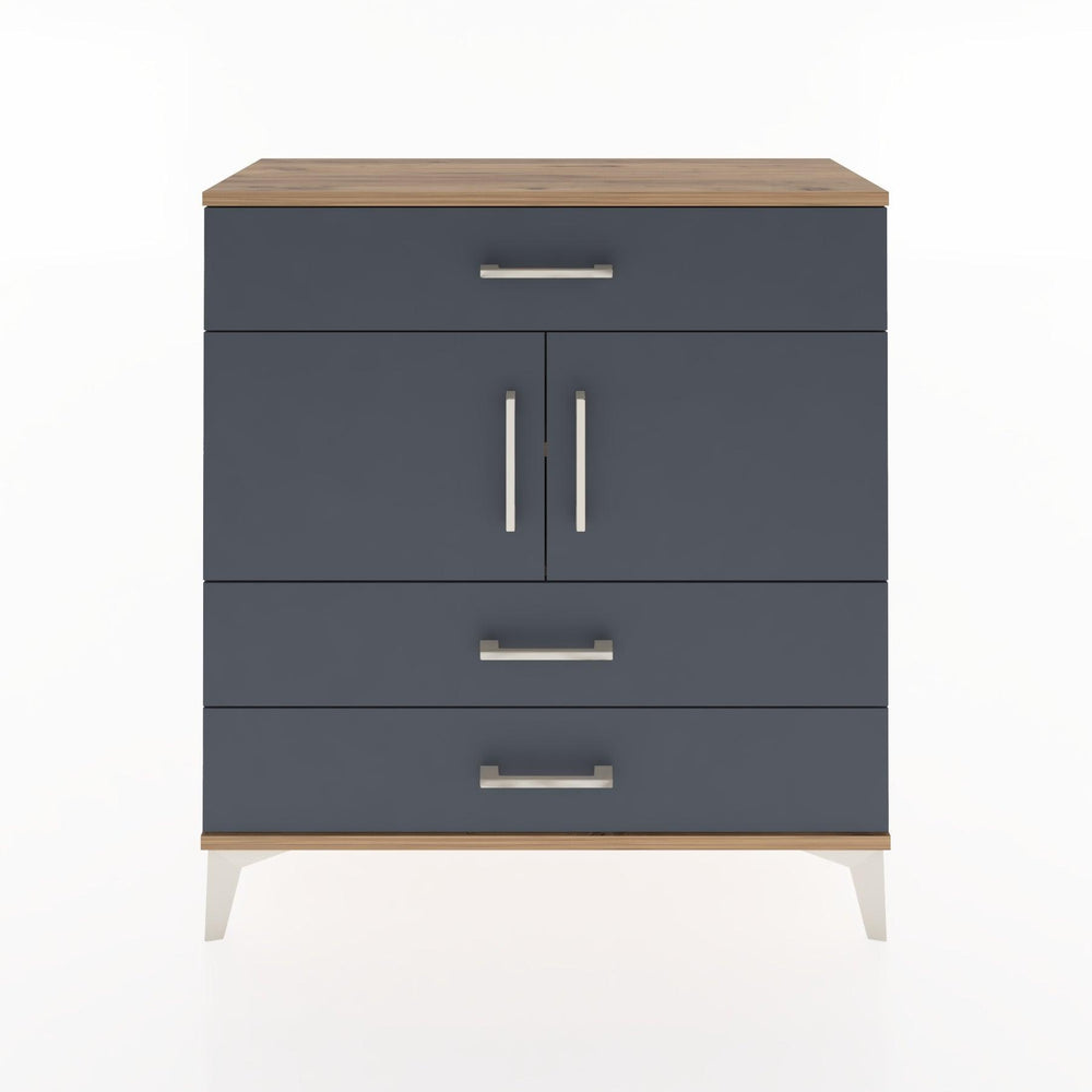 Woodntry Modüler Şifonyer Çam 88x30x84 cm Kapaklı ve Çekmeceli KC37-3