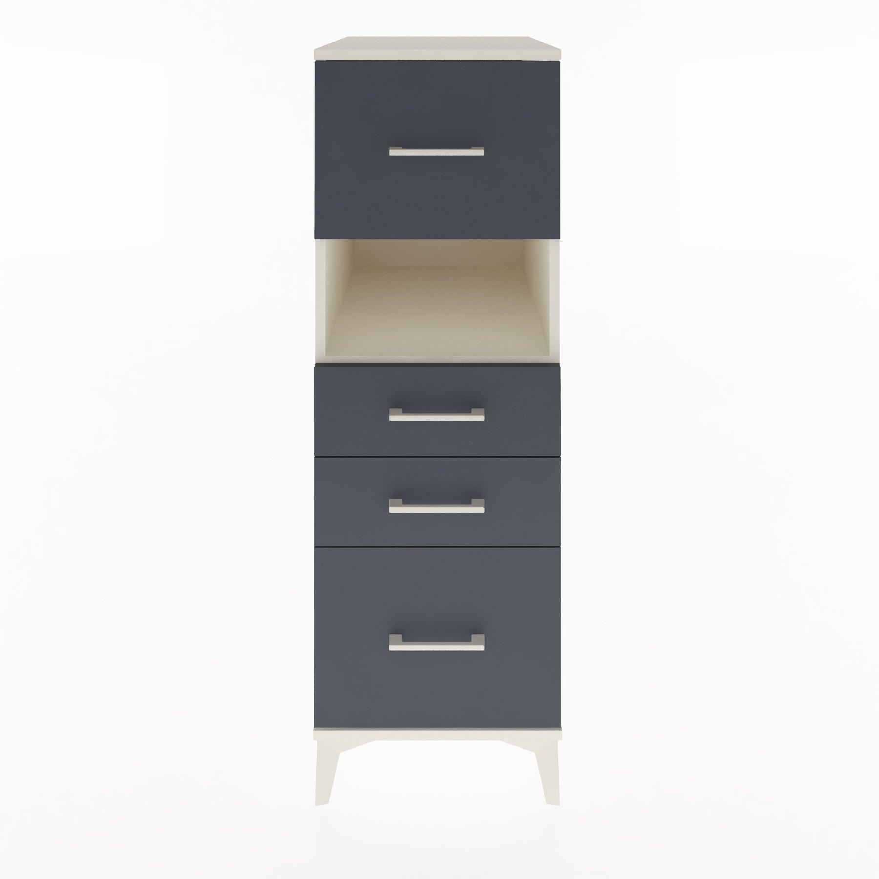 Woodntry Modular Cabinet Moonstone 44x30x122 cm with Drawers and Shelves CR38-1