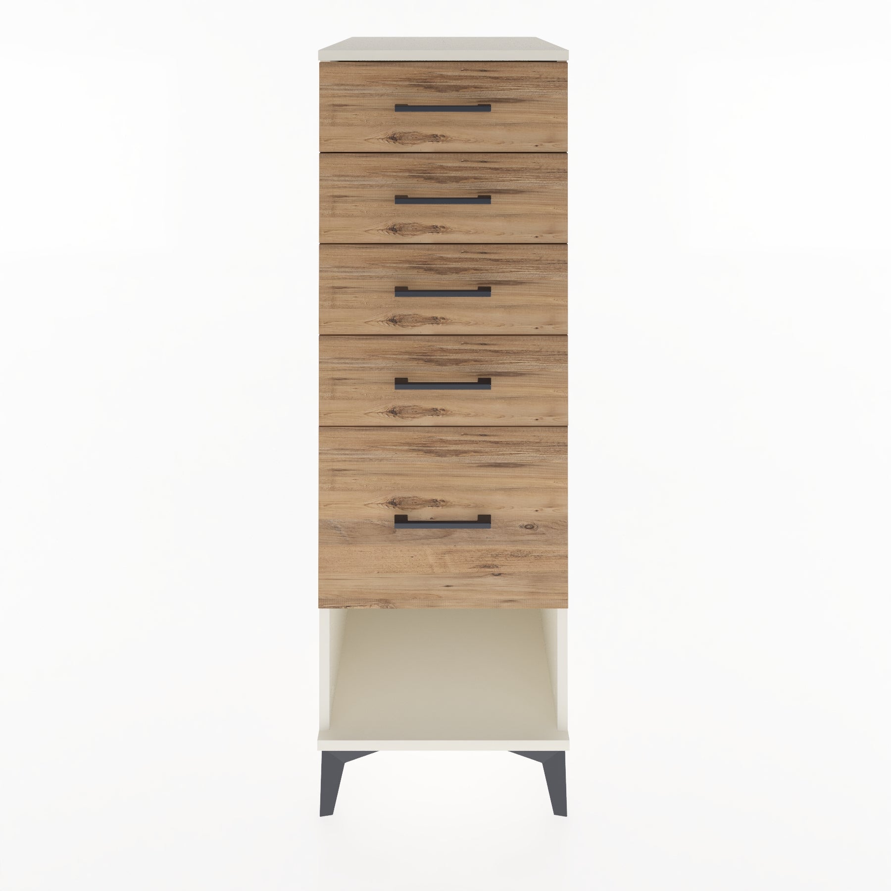 Woodntry Modular Cabinet Moonstone 44x59x122 cm with Drawers and Shelves CR88-1
