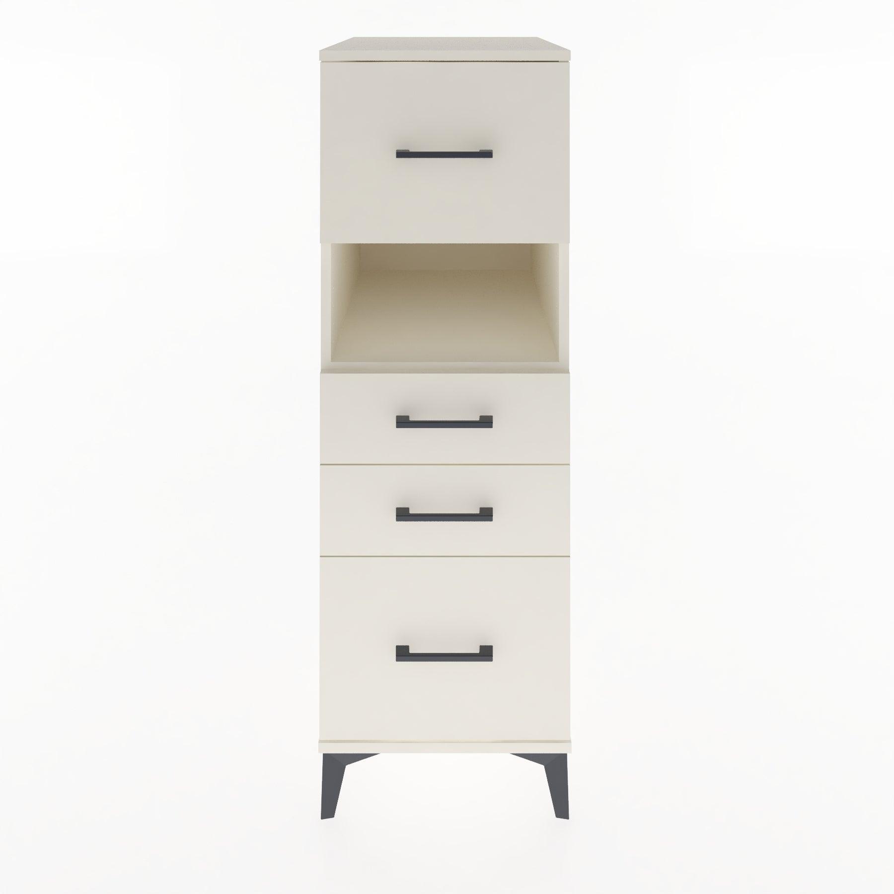 Woodntry Modular Cabinet Moonstone 44x30x122 cm with Drawers and Shelves CR38-1