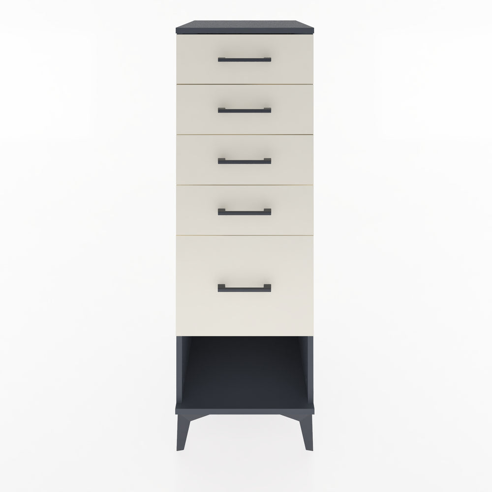 Woodntry Modular Cabinet Anthracite 44x59x122 cm with Drawers and Shelves CR88-2