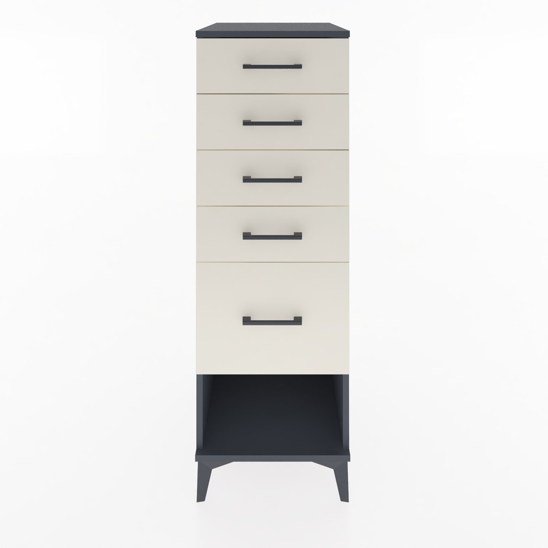 Woodntry Modular Cabinet Anthracite 44x59x122 cm with Drawers and Shelves CR88-2
