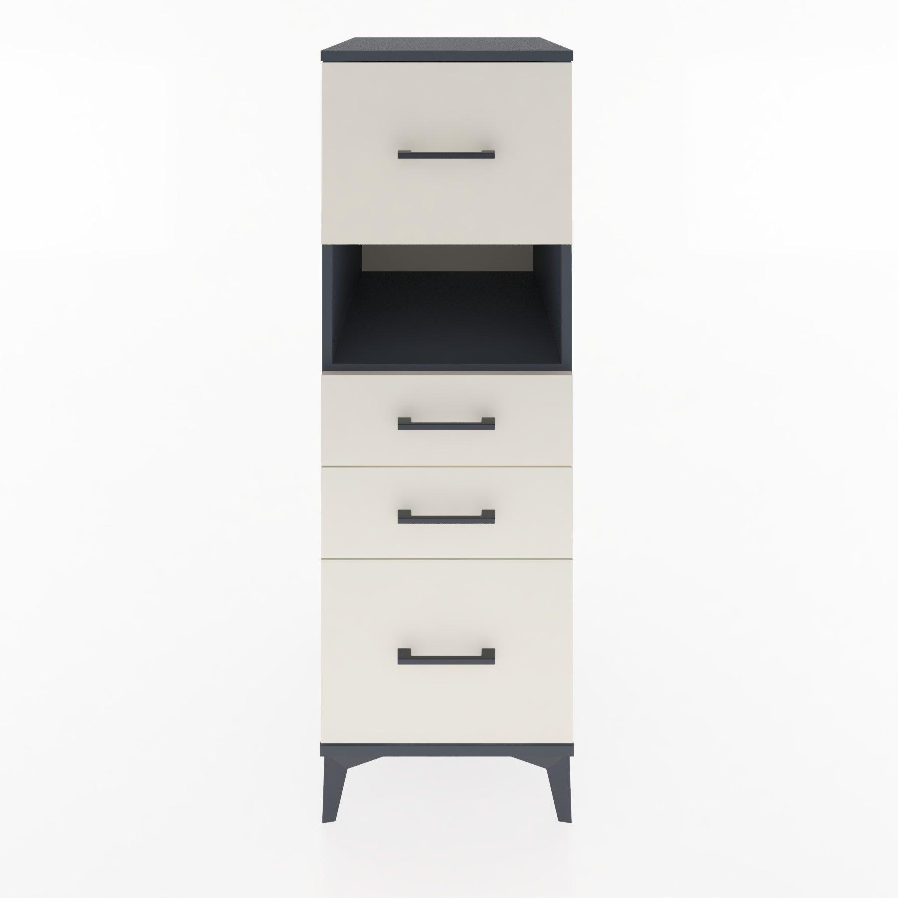 Woodntry Modular Cabinet Anthracite 44x30x122 cm with Drawers and Shelves CR38-2