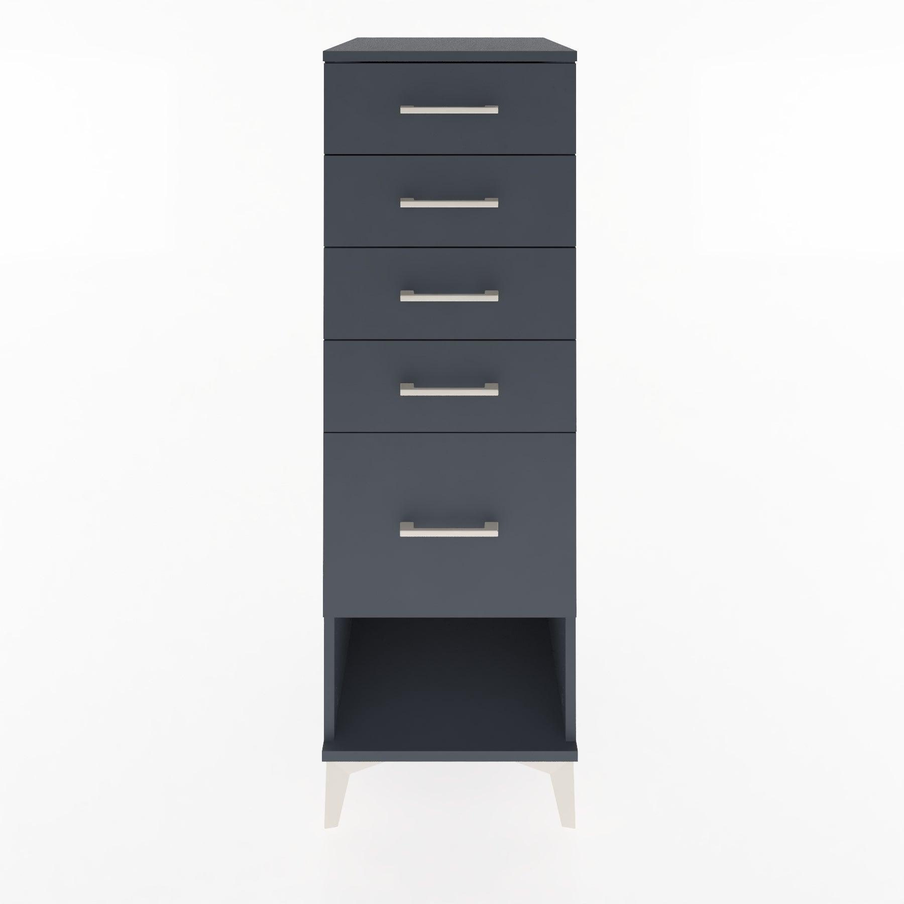 Woodntry Modular Cabinet Anthracite 44x30x122 cm with Drawers and Shelves CR88-2