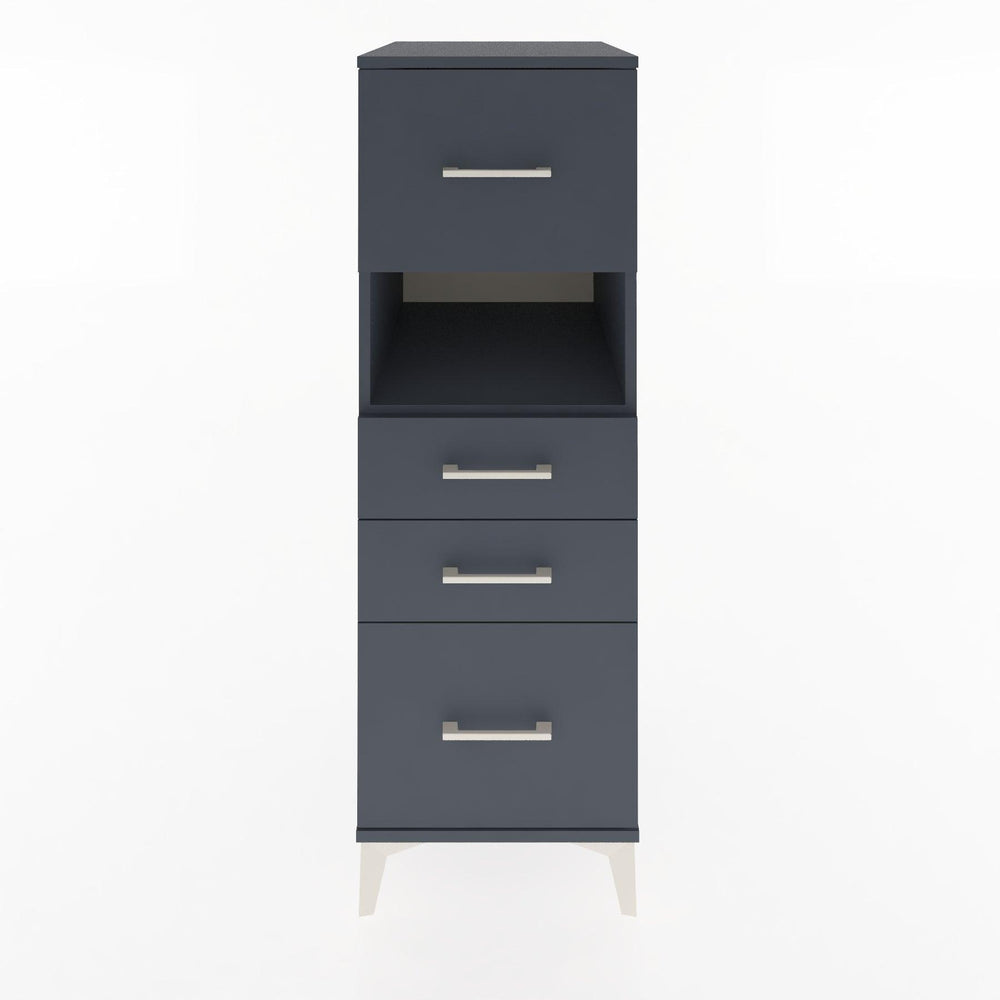 Woodntry Modular Cabinet Anthracite 44x30x122 cm with Drawers and Shelves CR38-2