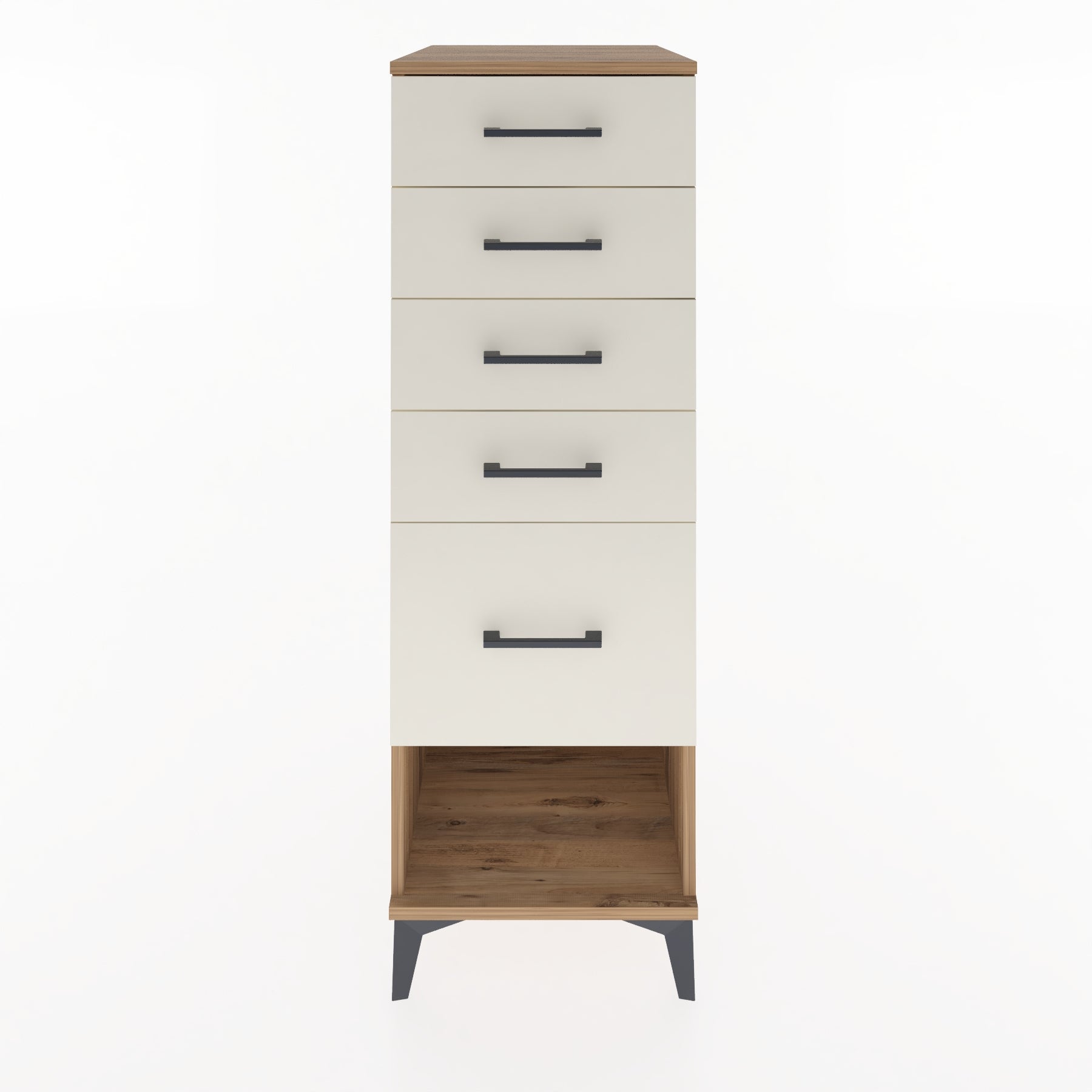 Woodntry Modüler Dolap Çam 44x59x122 cm Çekmeceli ve Raflı CR88-3