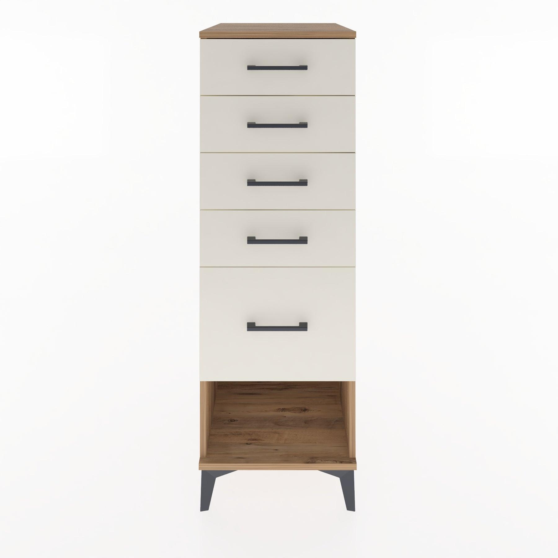 Woodntry Modüler Dolap Çam 44x30x122 cm Çekmeceli ve Raflı CR88-3