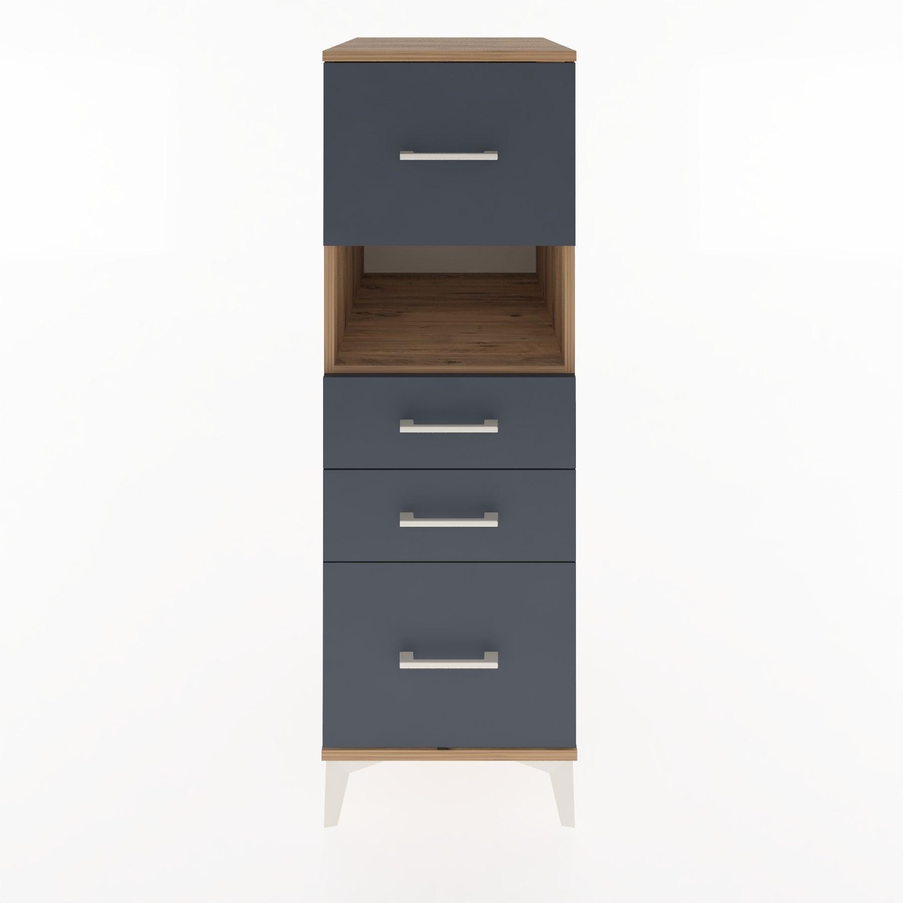 Woodntry Modular Cabinet Pine 44x30x122 cm with Drawers and Shelves CR38-3