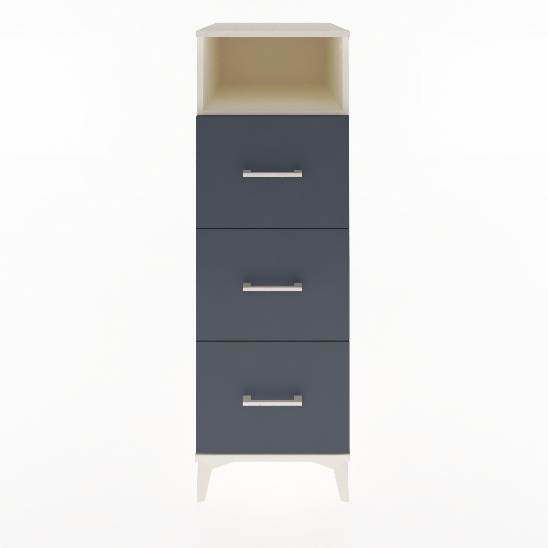 Woodntry Modular Cabinet Moonstone 44x30x122 cm with Drawers and Shelves CR39-1