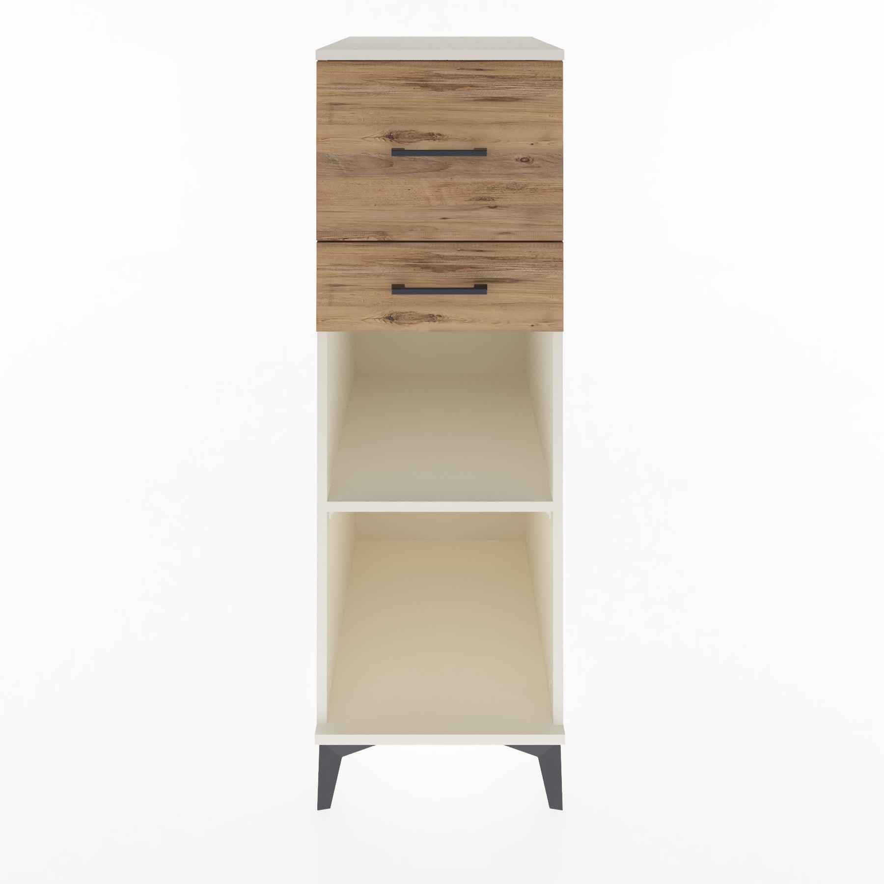Woodntry Modular Cabinet Moonstone 44x30x122 cm with Drawers and Shelves CR89-1