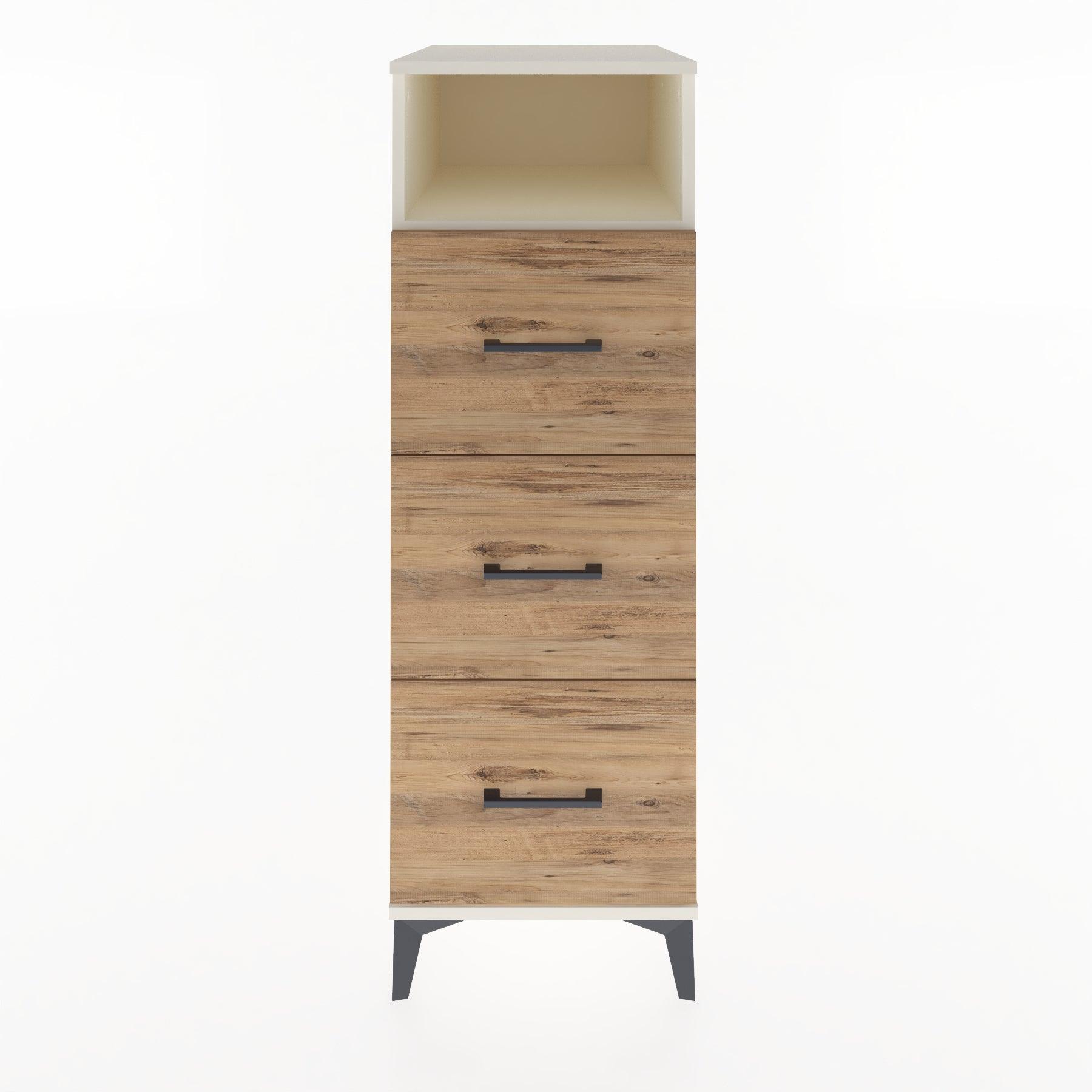 Woodntry Modular Cabinet Moonstone 44x30x122 cm with Drawers and Shelves CR39-1
