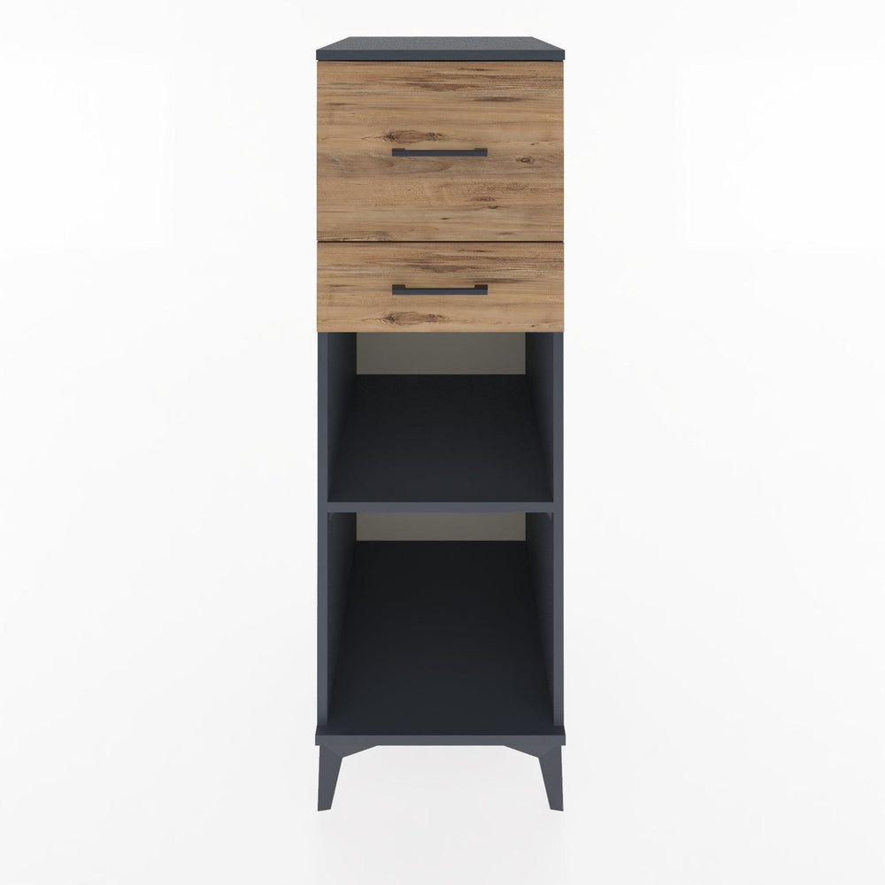 Woodntry Modular Cabinet Anthracite 44x30x122 cm with Drawers and Shelves CR89-2
