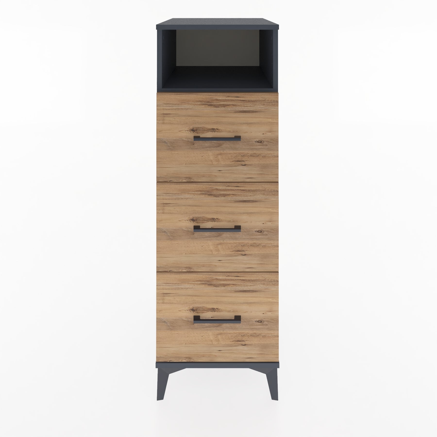 Woodntry Modular Cabinet Anthracite 44x59x122 cm with Drawers and Shelves CR39-2