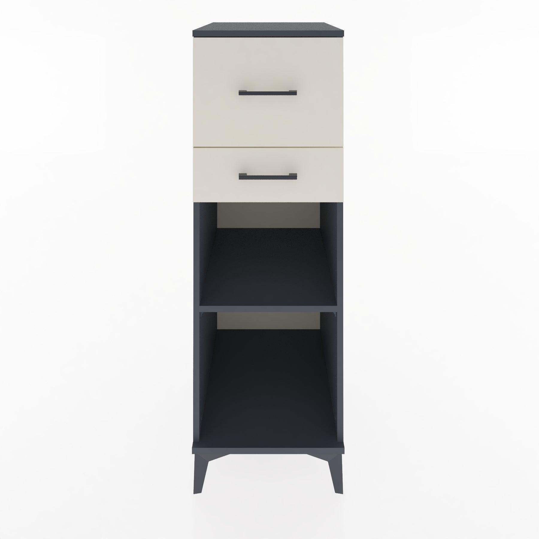 Woodntry Modular Cabinet Anthracite 44x30x122 cm with Drawers and Shelves CR89-2