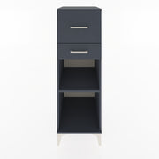 Woodntry Modüler Dolap Antrasit 44x59x122 cm Çekmeceli ve Raflı CR89-2