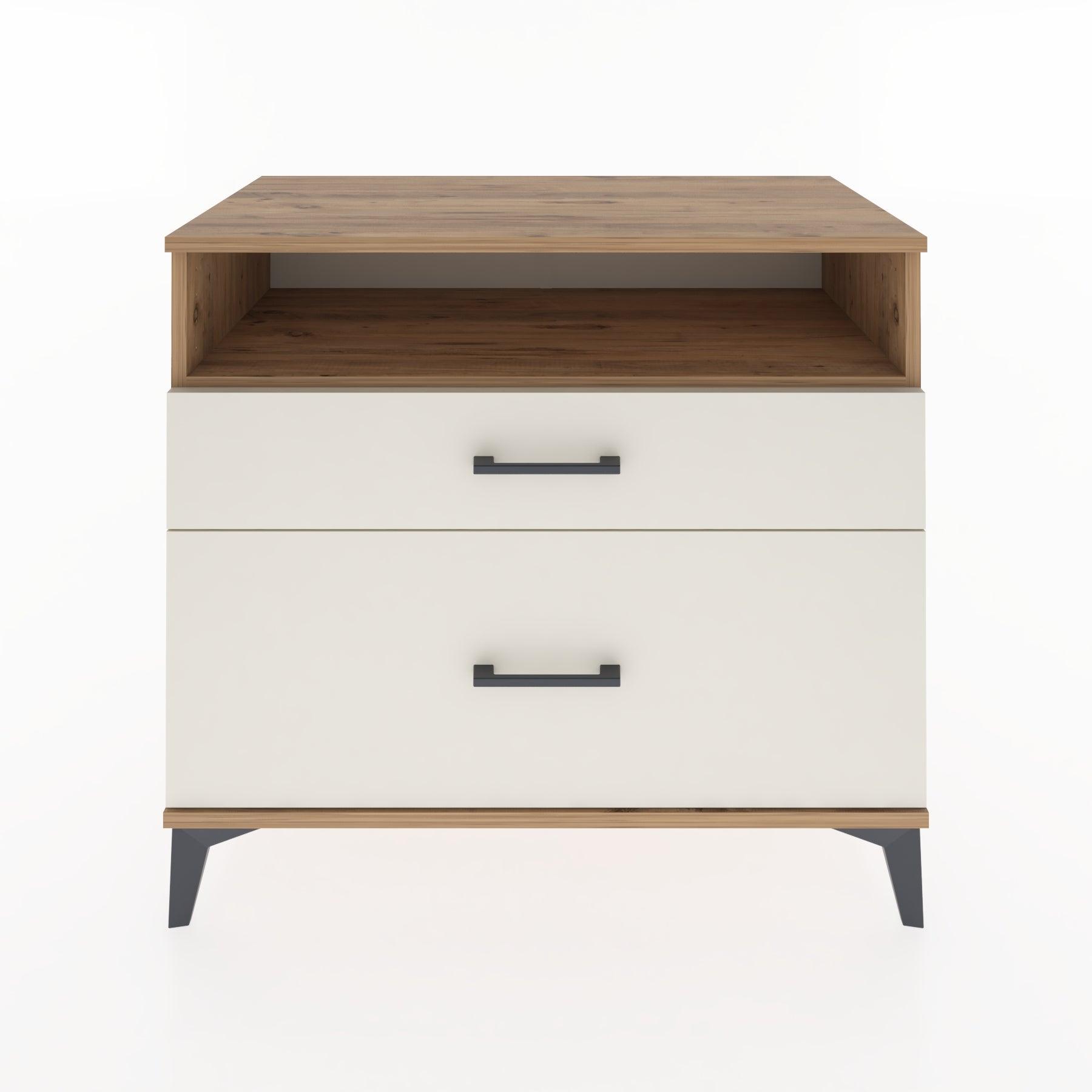 Woodntry Modüler Şifonyer Çam 88x44x68 cm Çekmeceli ve Raflı CR39-3
