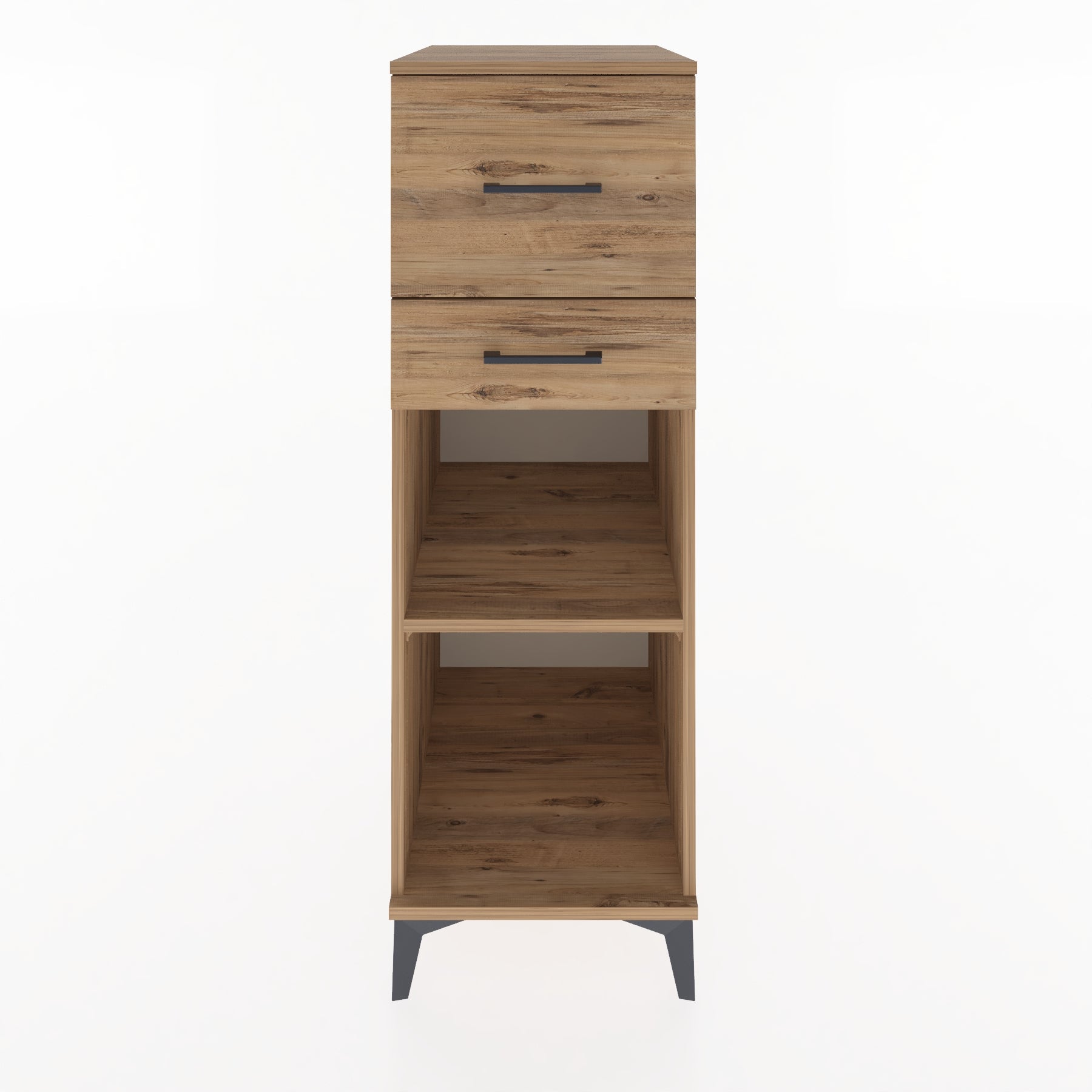 Woodntry Modüler Dolap Çam 44x59x122 cm Çekmeceli ve Raflı CR89-3