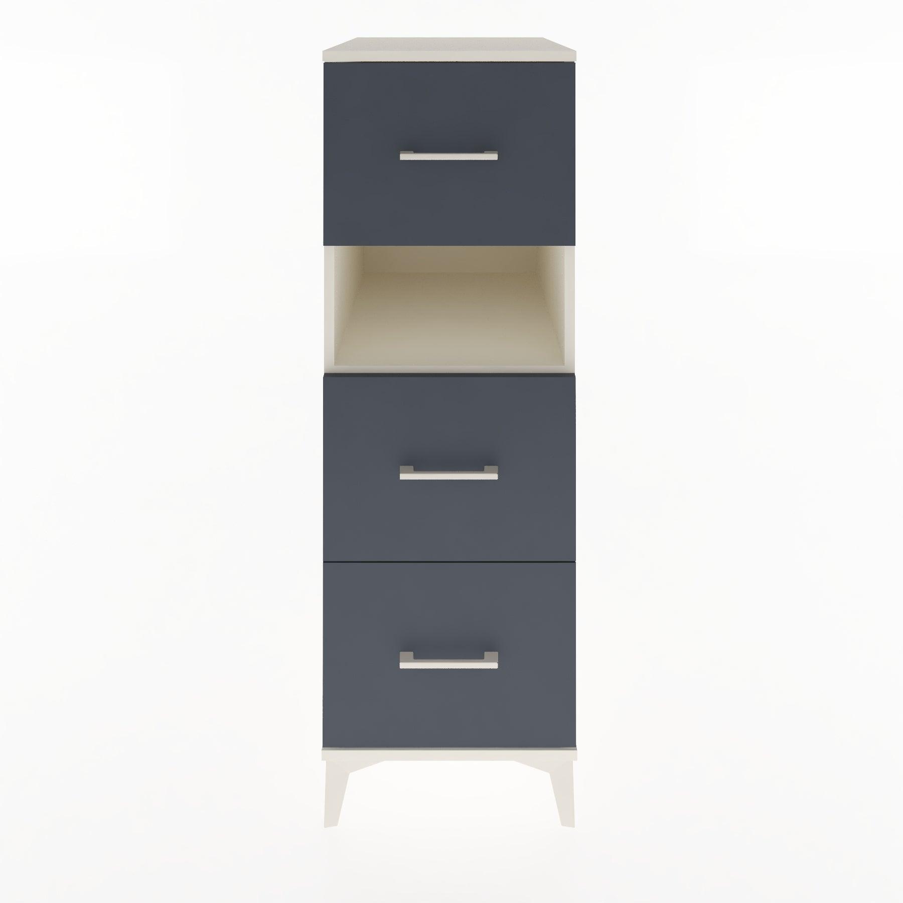 Woodntry Modular Cabinet Moonstone 44x30x122 cm with Drawers and Shelves CR40-1