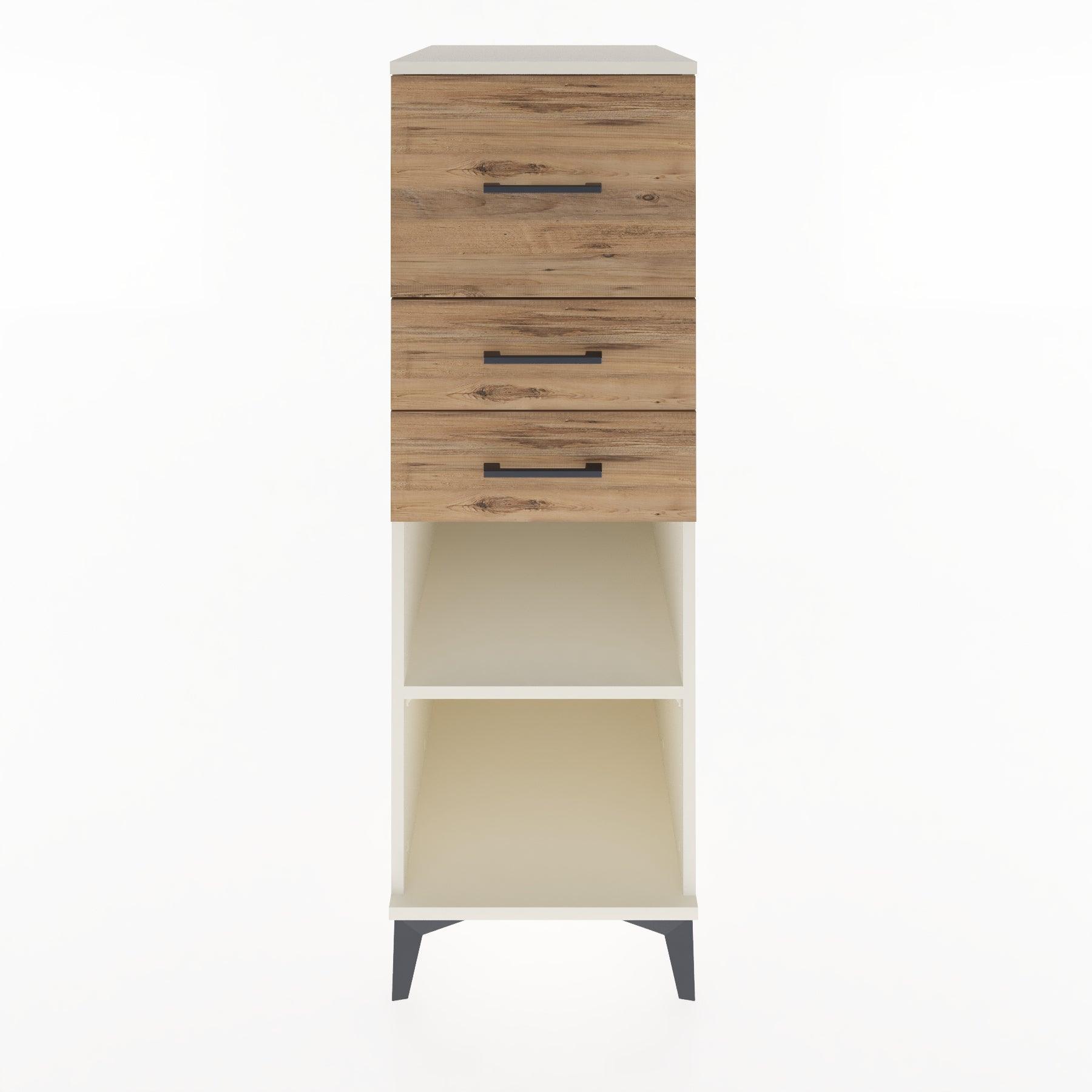 Woodntry Modular Cabinet Moonstone 44x30x122 cm with Drawers and Shelves CR90-1