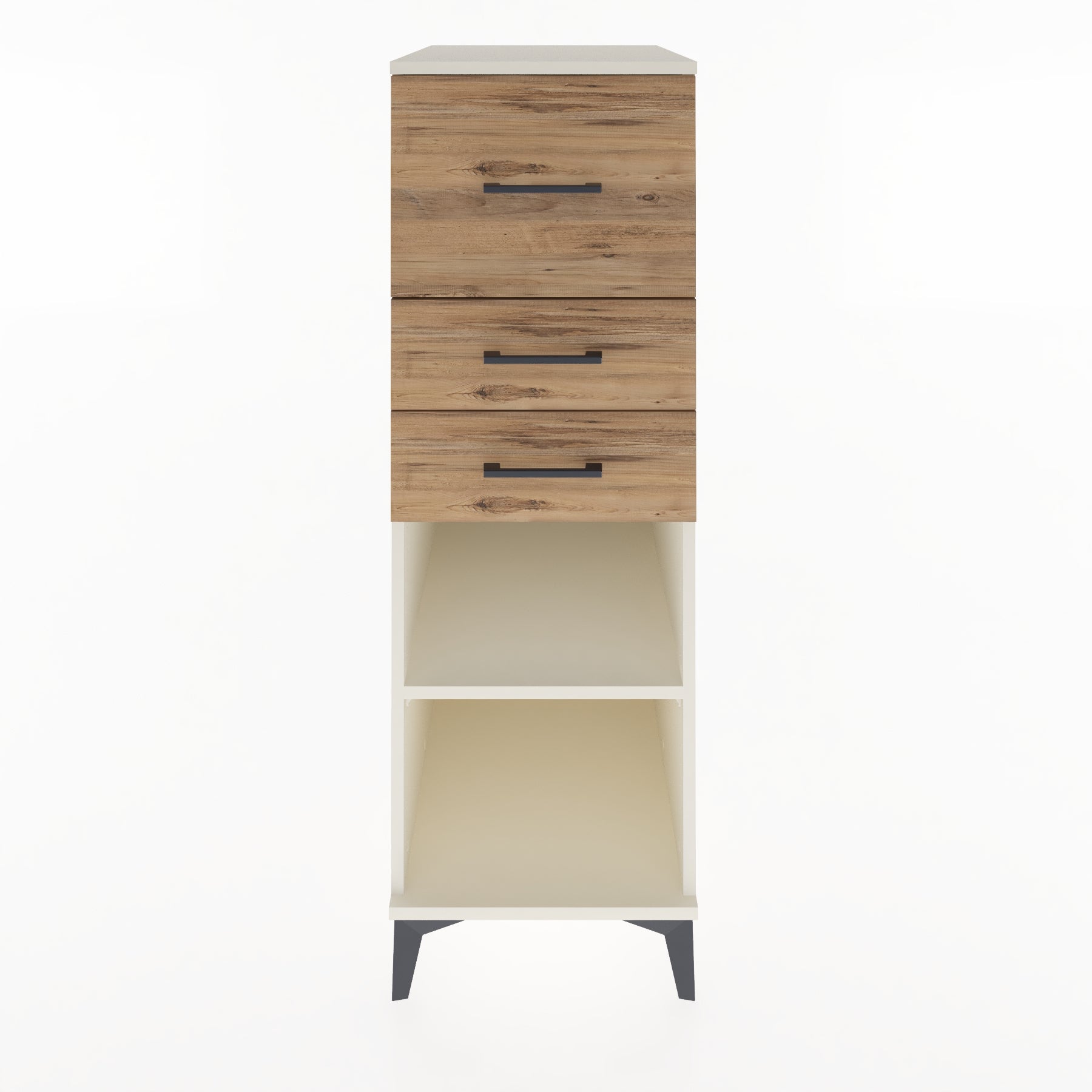 Woodntry Modüler Dolap Aytaşı 44x59x122 cm Çekmeceli ve Raflı CR90-1