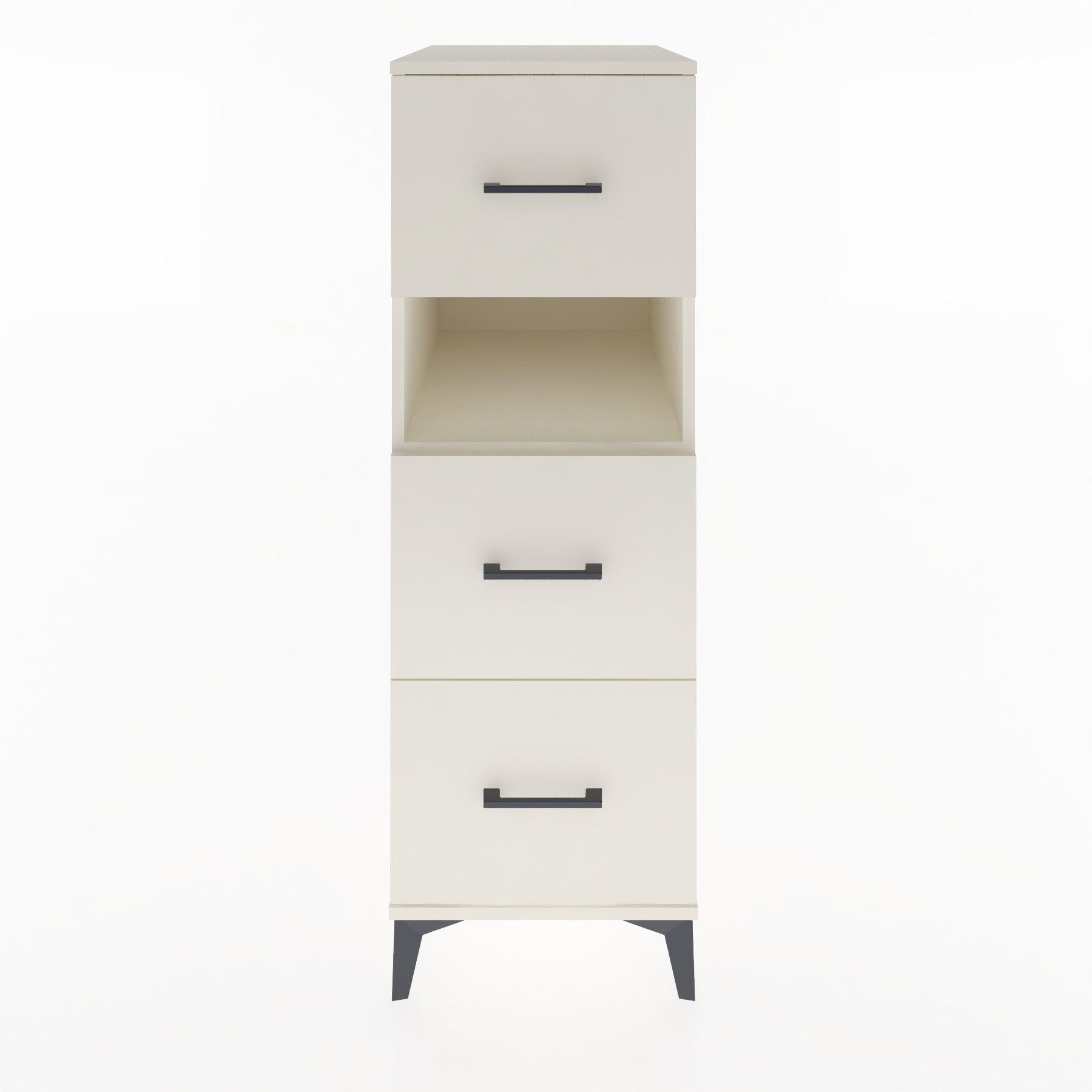 Woodntry Modular Cabinet Moonstone 44x30x122 cm with Drawers and Shelves CR40-1