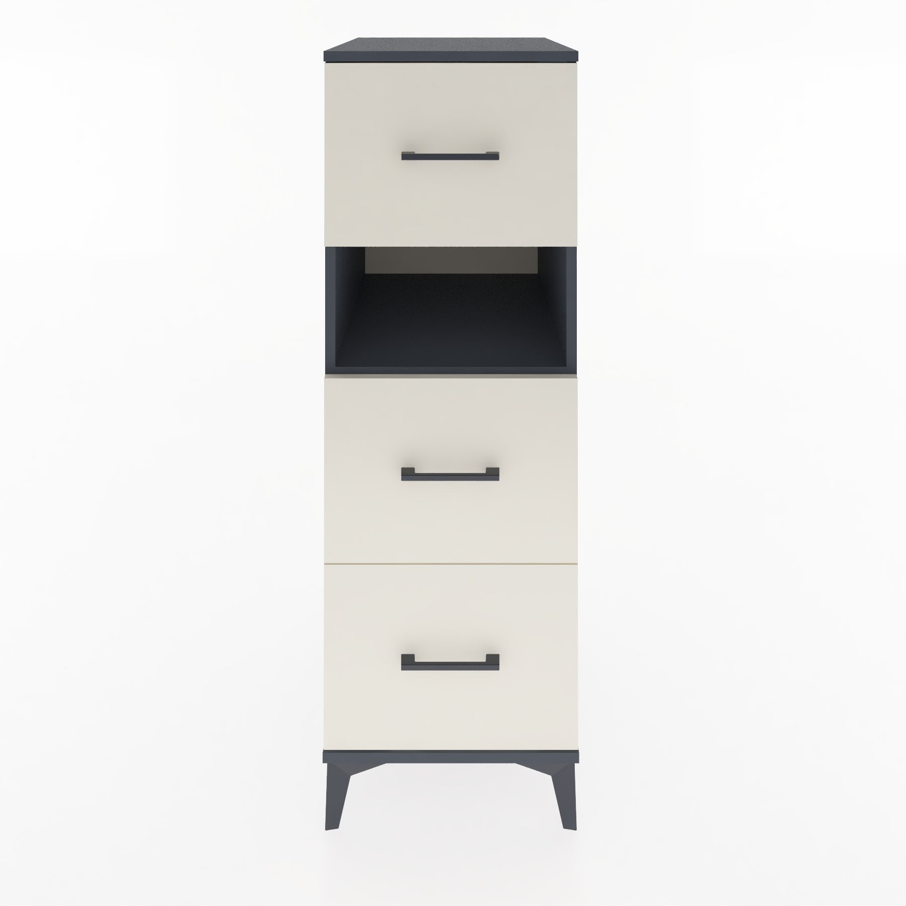 Woodntry Modular Cabinet Anthracite 44x59x122 cm with Drawers and Shelves CR40-2