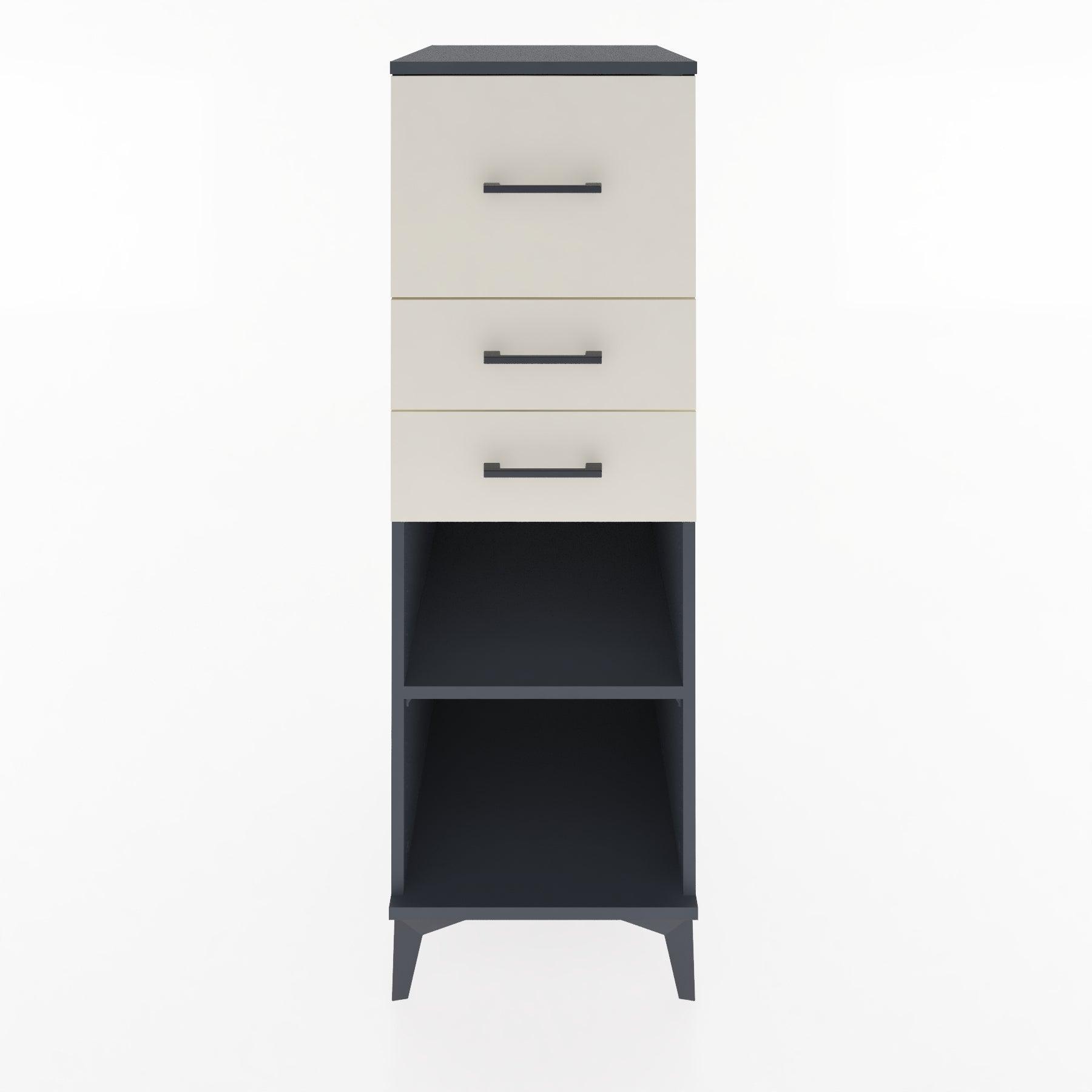 Woodntry Modular Cabinet Anthracite 44x30x122 cm with Drawers and Shelves CR90-2