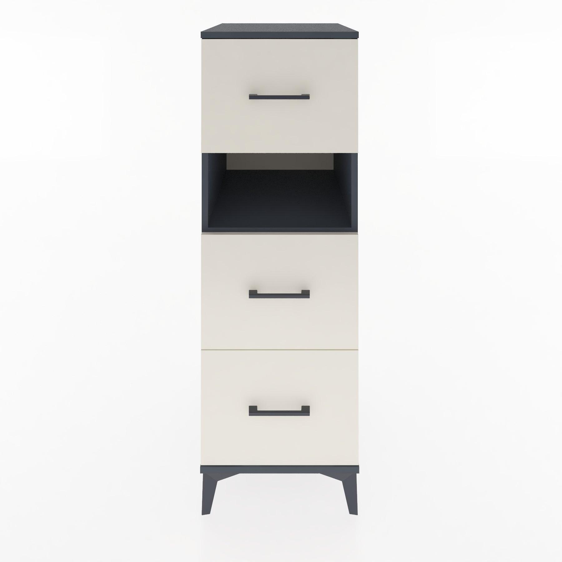 Woodntry Modular Cabinet Anthracite 44x30x122 cm with Drawers and Shelves CR40-2