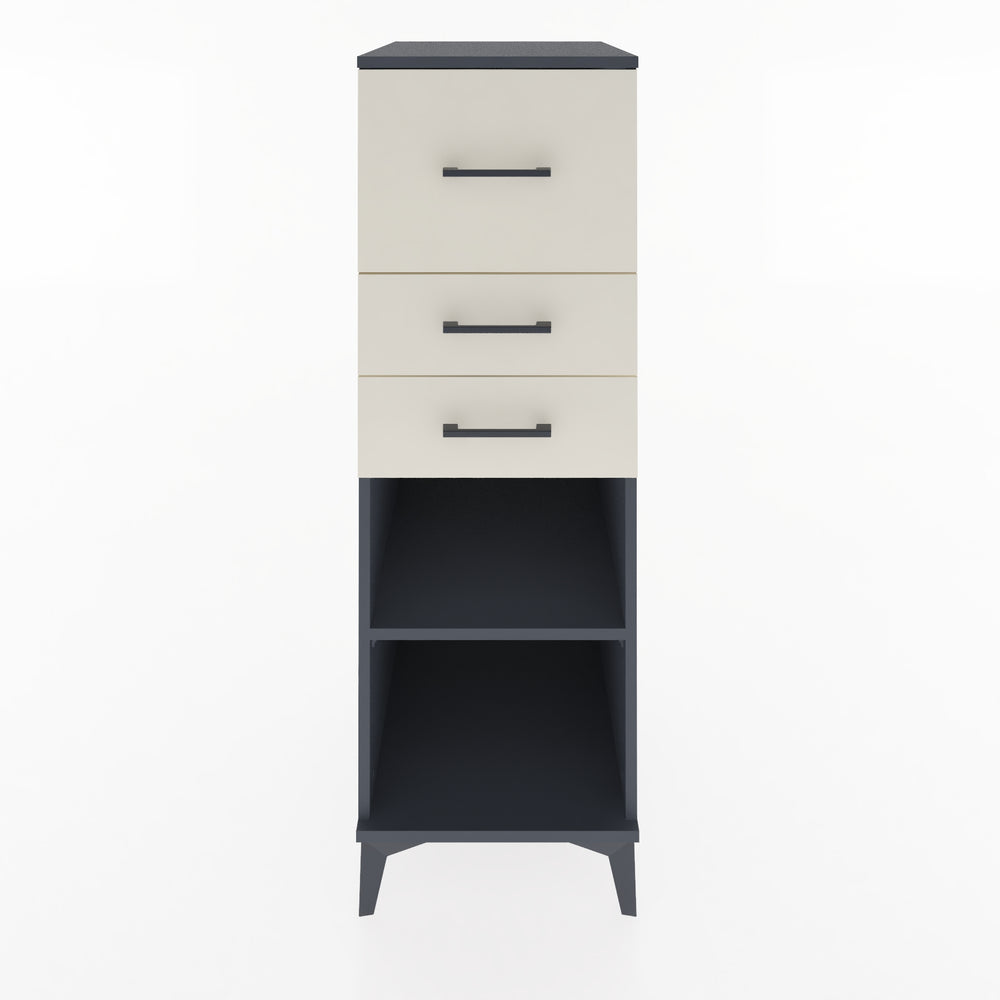 Woodntry Modular Cabinet Anthracite 44x59x122 cm with Drawers and Shelves CR90-2
