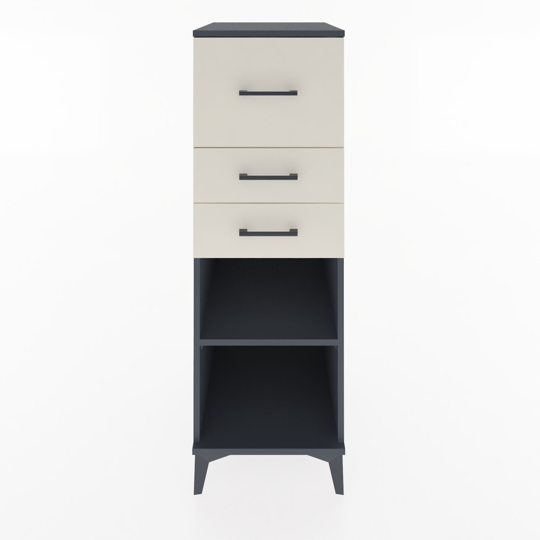 Woodntry Modular Cabinet Anthracite 44x59x122 cm with Drawers and Shelves CR90-2