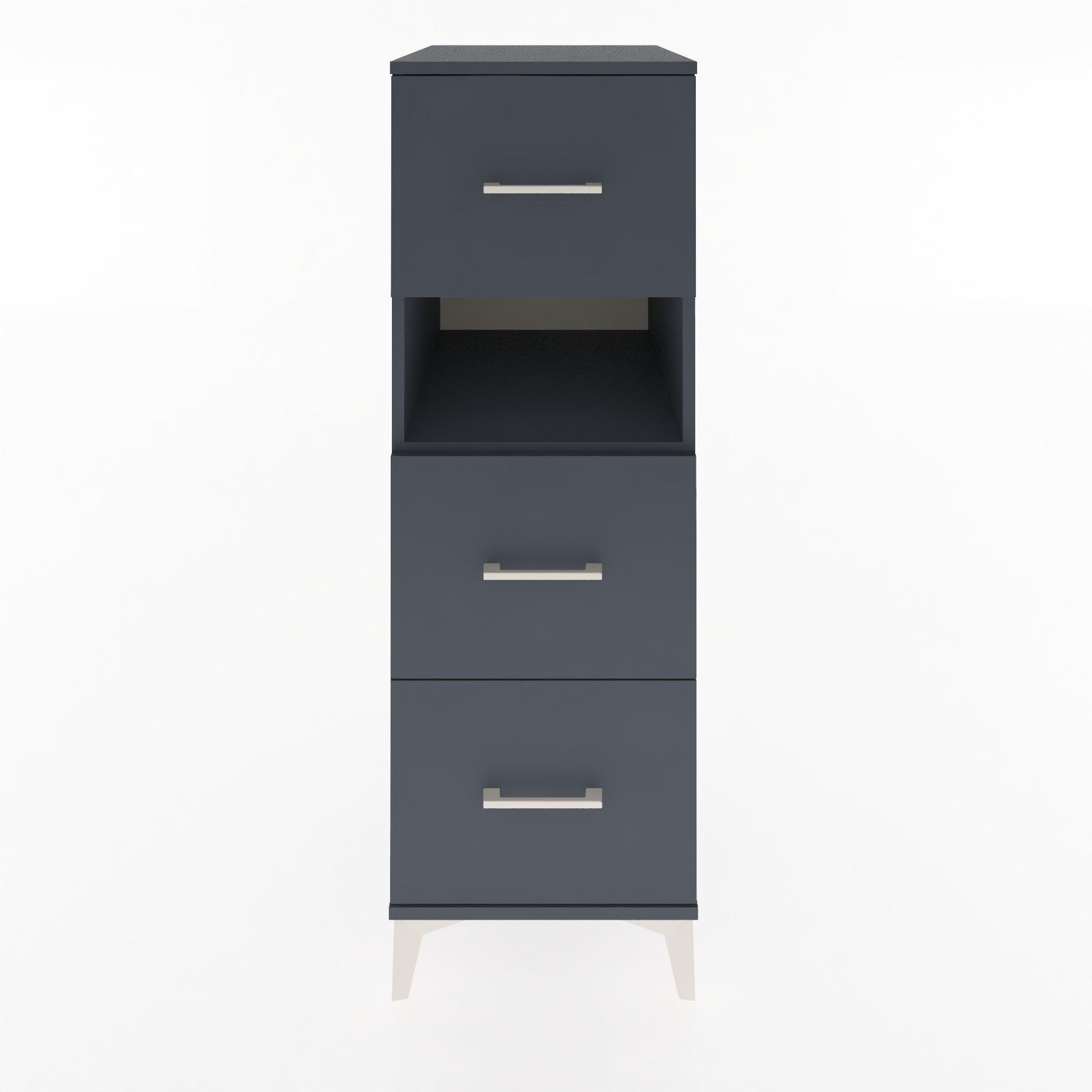 Woodntry Modular Cabinet Anthracite 44x30x122 cm with Drawers and Shelves CR40-2