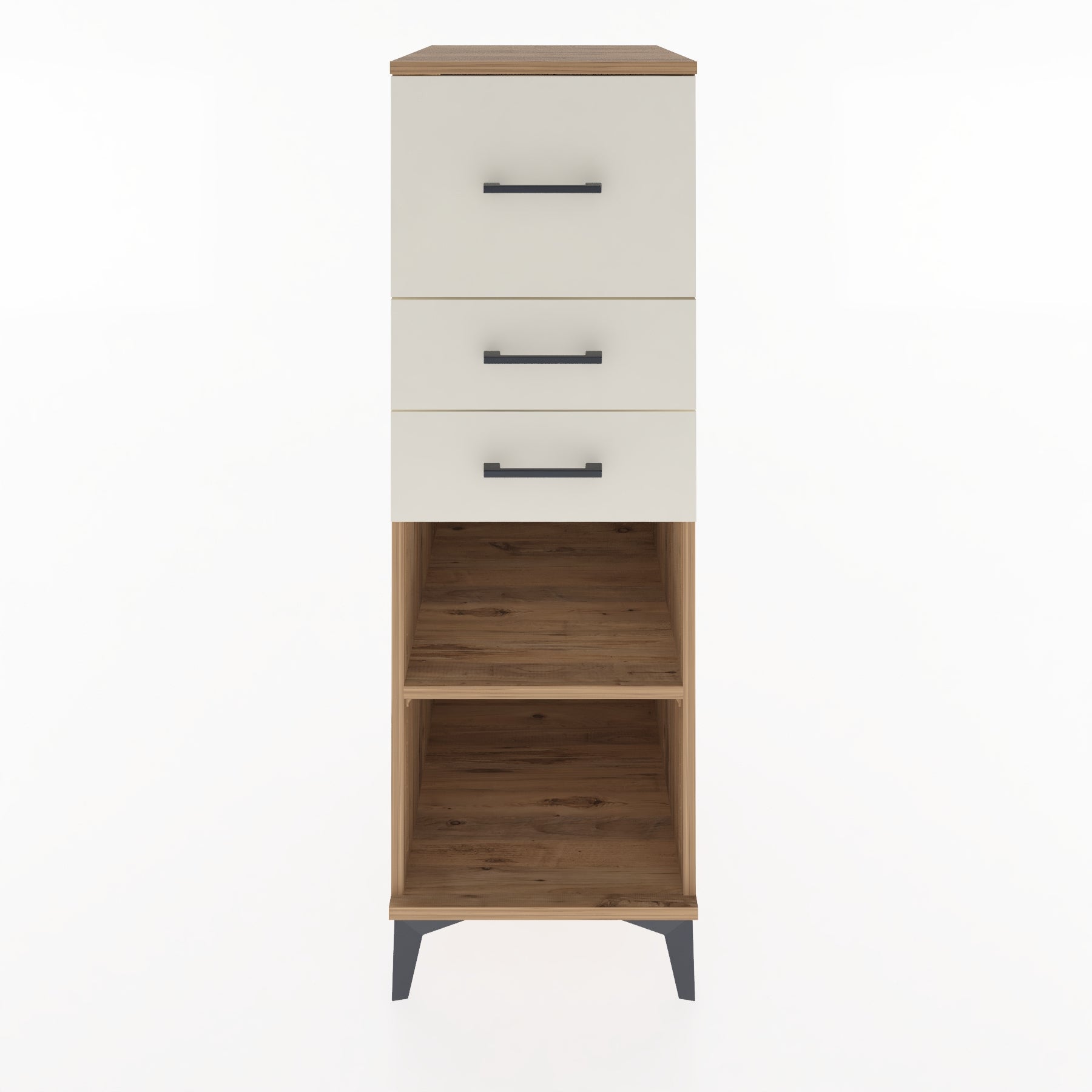 Woodntry Modüler Dolap Çam 44x59x122 cm Çekmeceli ve Raflı CR90-3