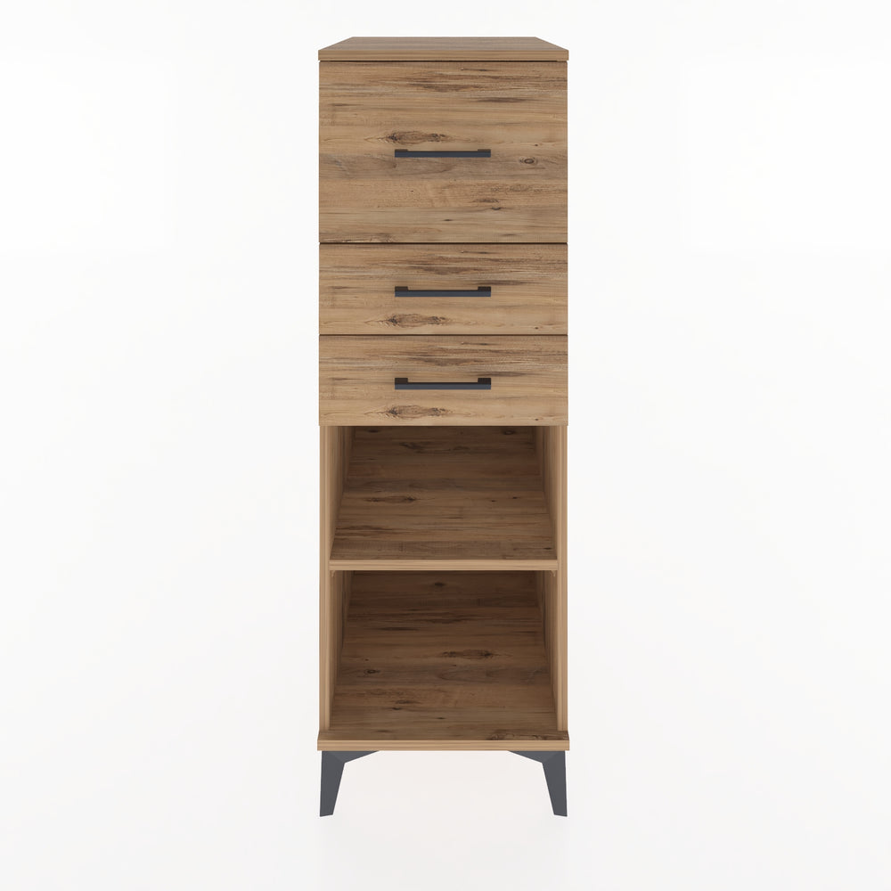 Woodntry Modular Cabinet Pine 44x59x122 cm with Drawers and Shelves CR90-3