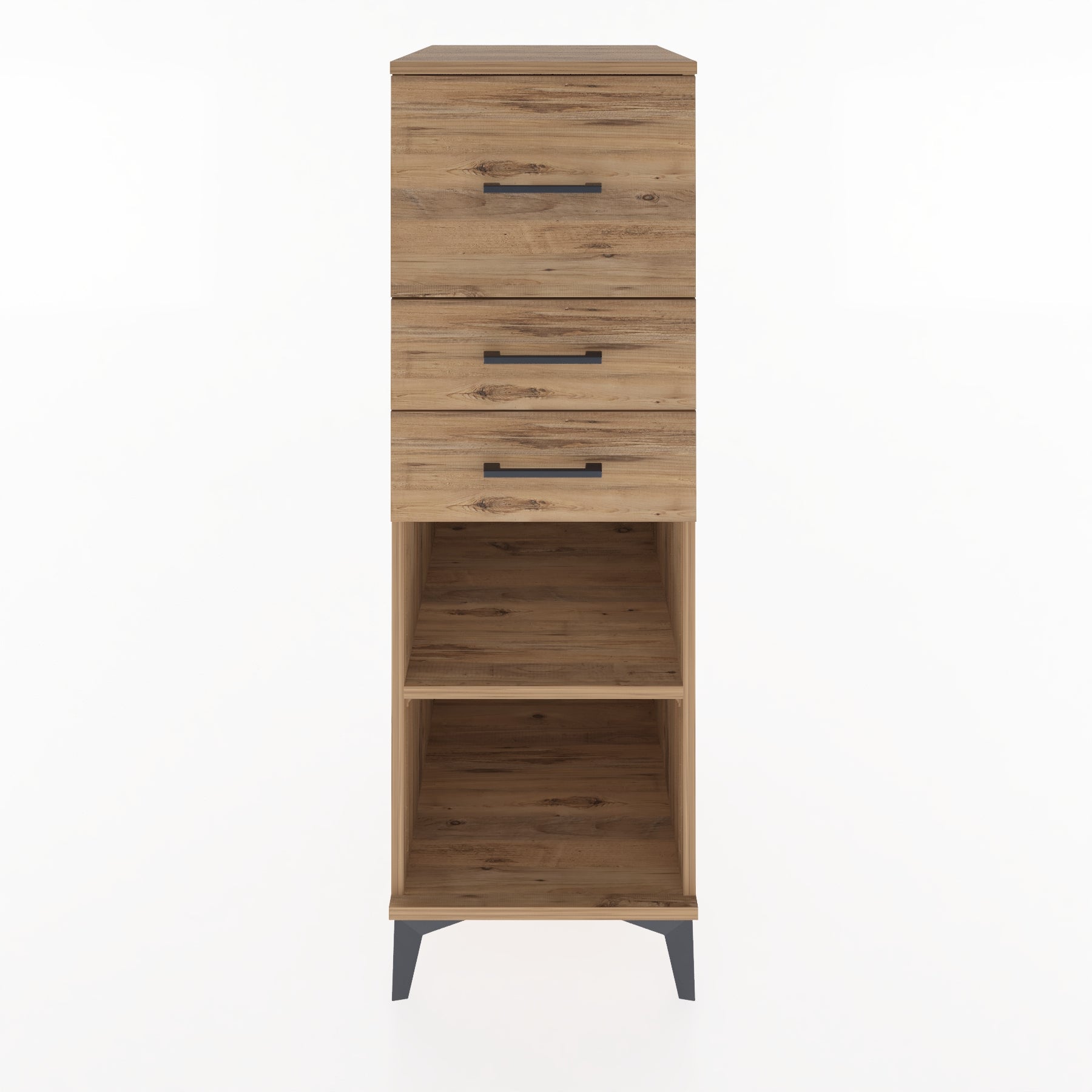 Woodntry Modüler Dolap Çam 44x59x122 cm Çekmeceli ve Raflı CR90-3