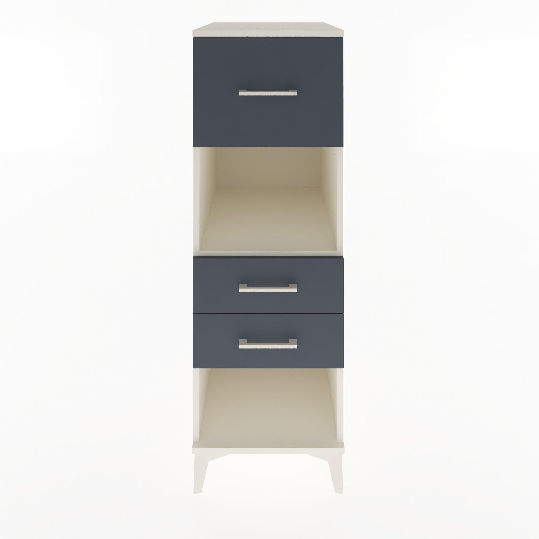 Woodntry Modular Cabinet Moonstone 44x30x122 cm with Drawers and Shelves CR91-1