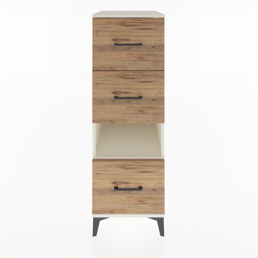 Woodntry Modüler Dolap Aytaşı 44x30x122 cm Çekmeceli ve Raflı CR41-1