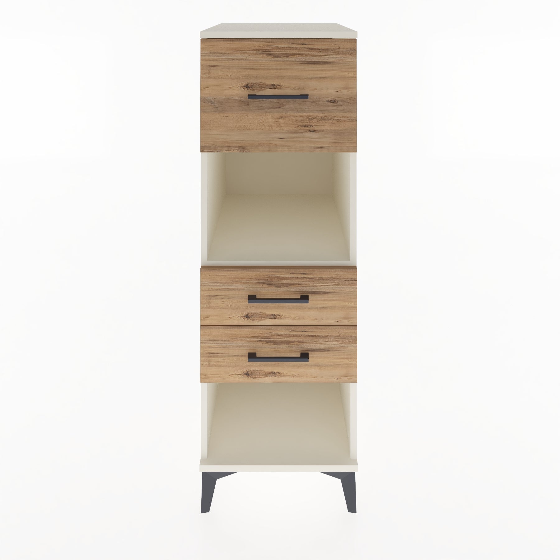 Woodntry Modüler Dolap Aytaşı 44x59x122 cm Çekmeceli ve Raflı CR91-1