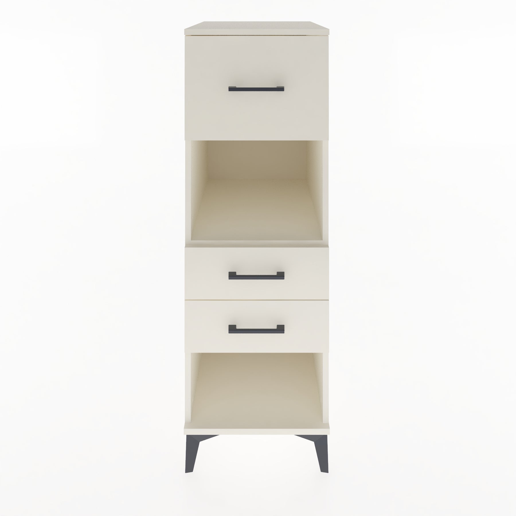 Woodntry Modüler Dolap Aytaşı 44x59x122 cm Çekmeceli ve Raflı CR91-1