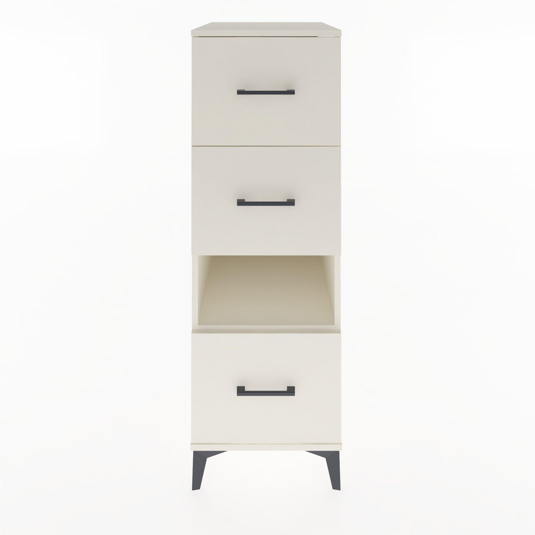 Woodntry Modular Cabinet Moonstone 44x30x122 cm with Drawers and Shelves CR41-1