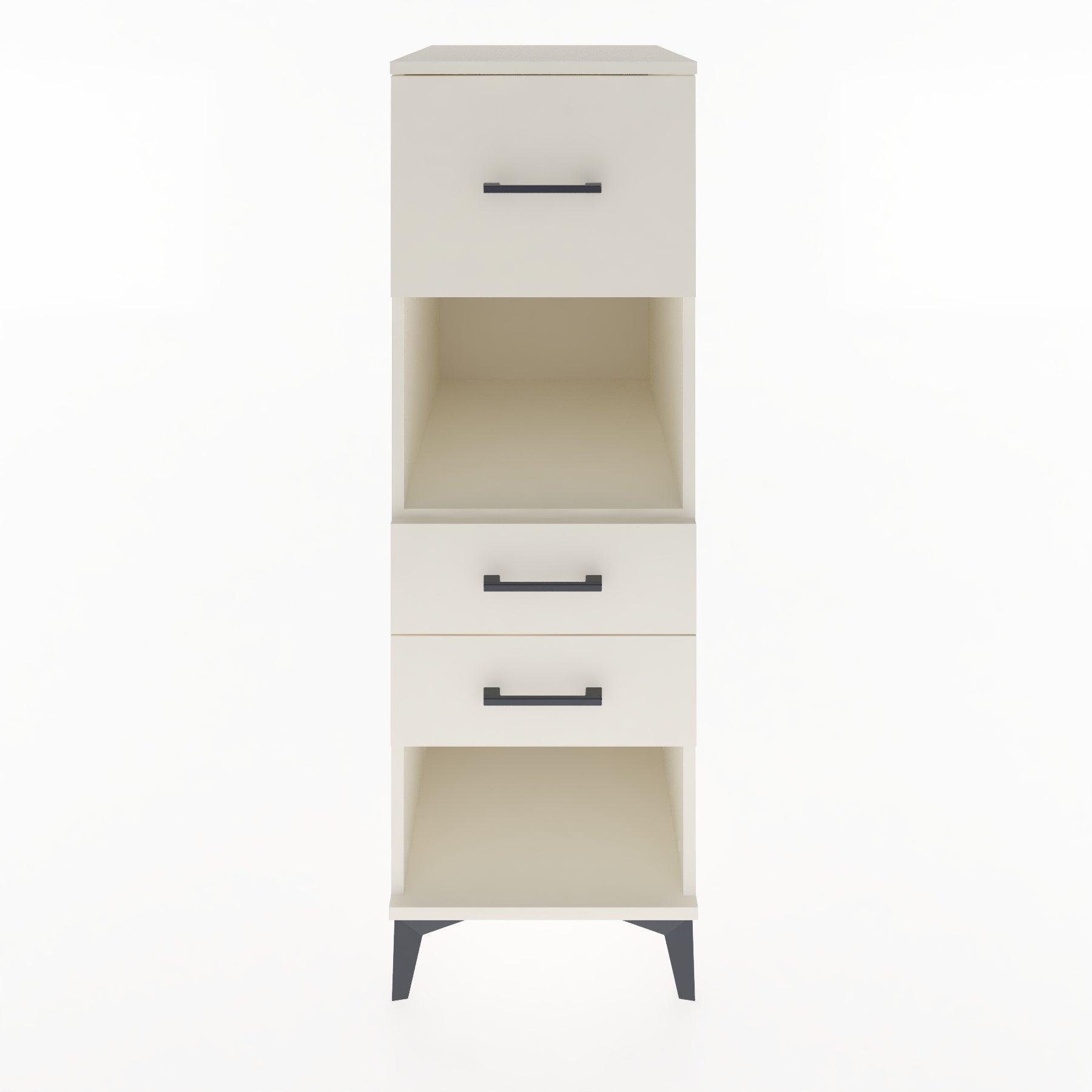 Woodntry Modular Cabinet Moonstone 44x30x122 cm with Drawers and Shelves CR91-1