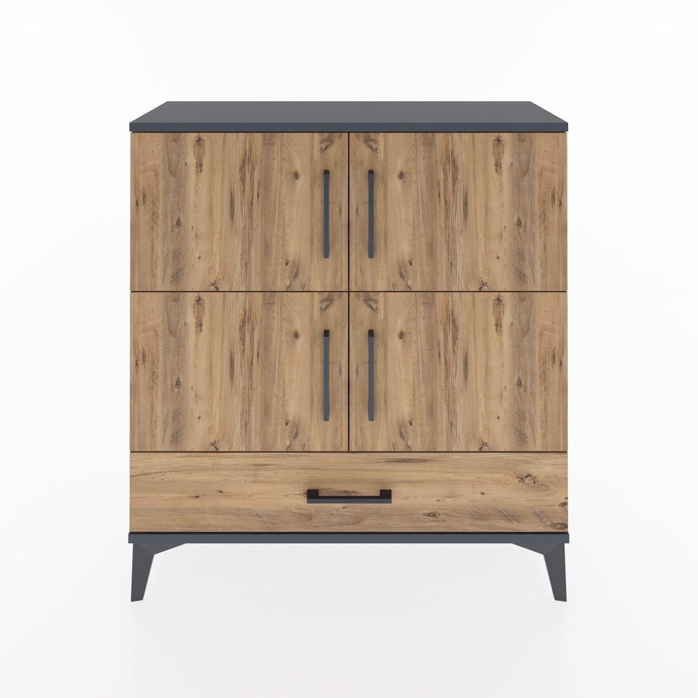 Woodntry Modular Dresser Anthracite 88x30x84 cm with Cover and Drawer KC41-2