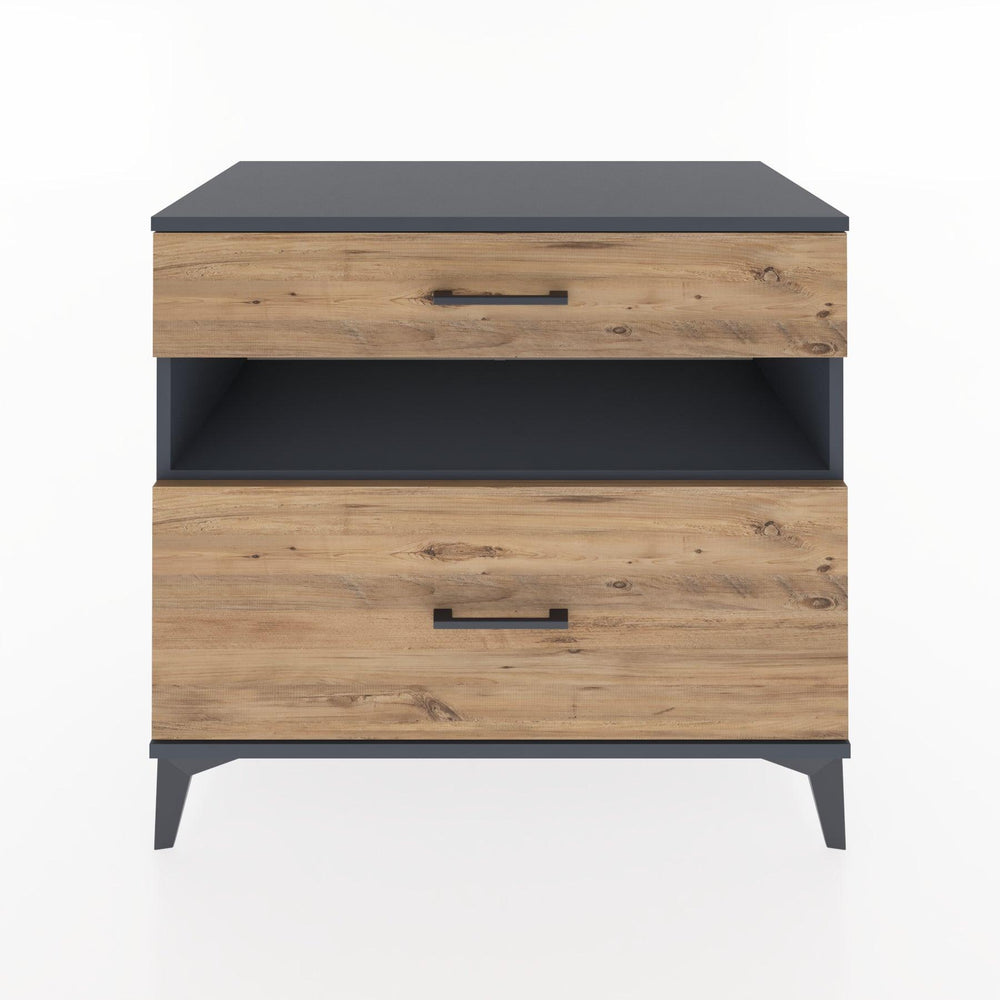 Woodntry Modular Dresser Anthracite 88x44x68 cm with Drawers and Shelves CR41-2