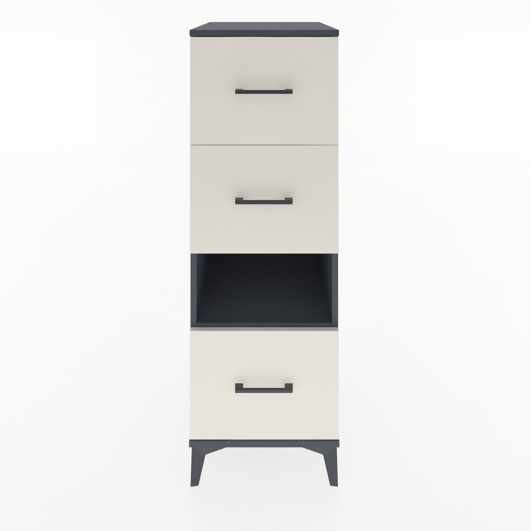 Woodntry Modular Cabinet Anthracite 44x59x122 cm with Drawers and Shelves CR41-2