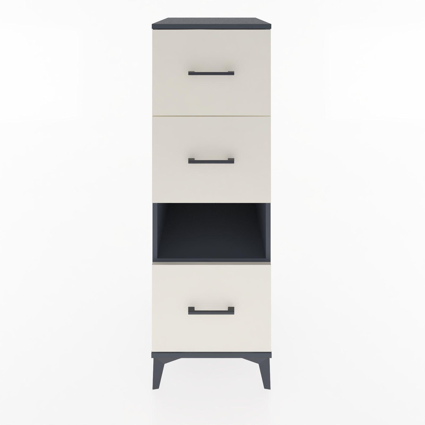 Woodntry Modular Cabinet Anthracite 44x30x122 cm with Drawers and Shelves CR41-2