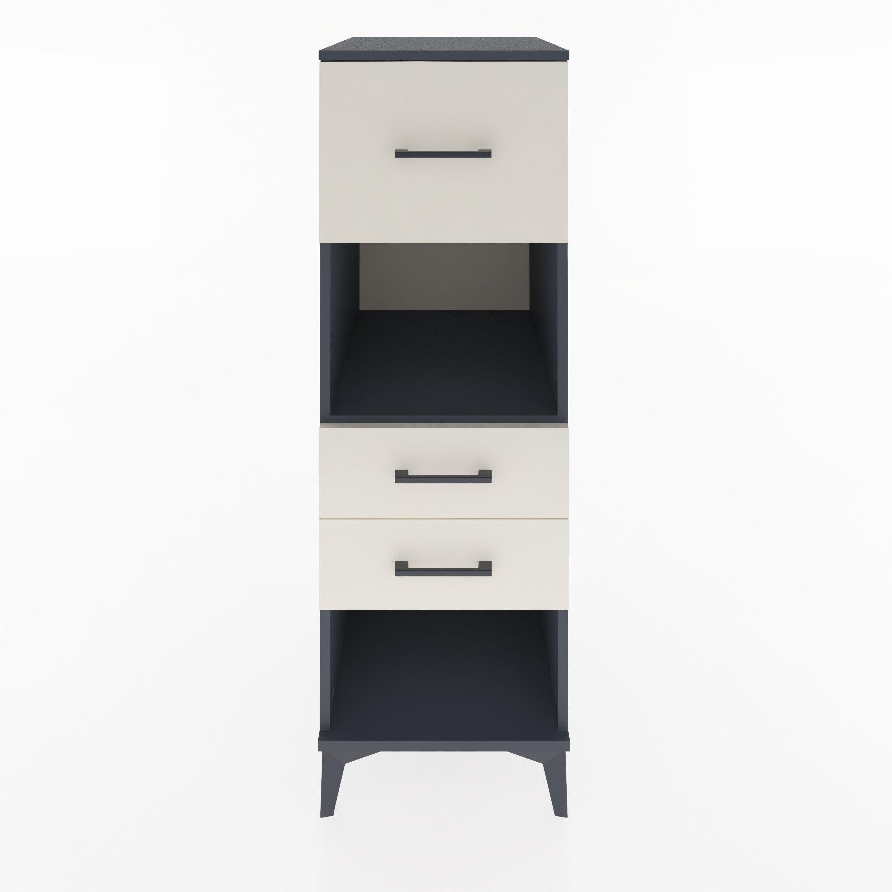 Woodntry Modular Cabinet Anthracite 44x30x122 cm with Drawers and Shelves CR91-2